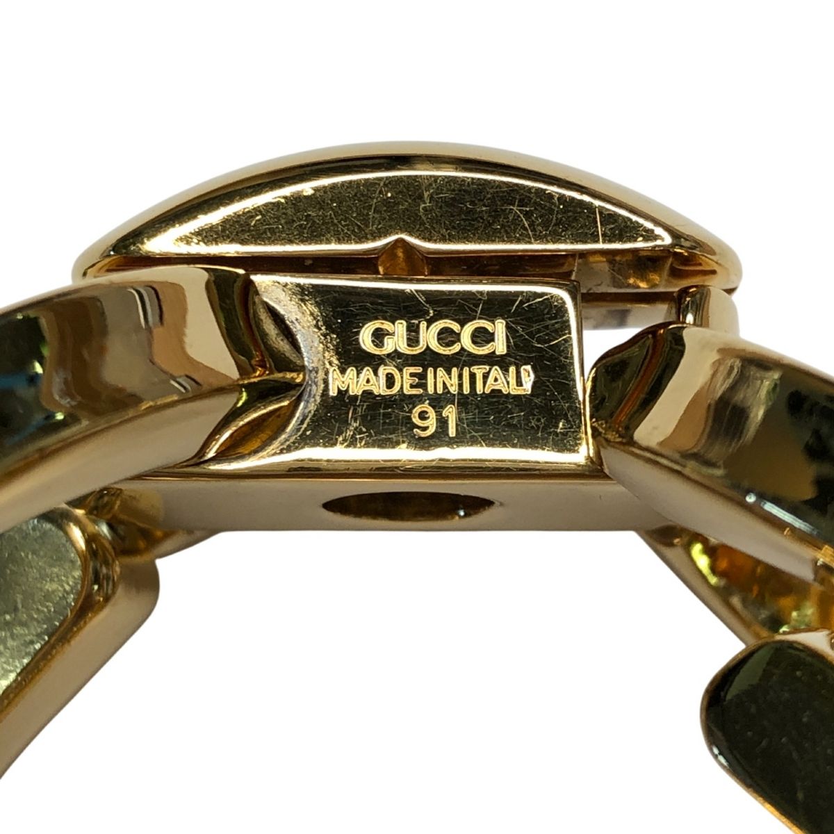 グッチ GUCCI チェーン ブレスレット バングル GP ゴールド メッキ
