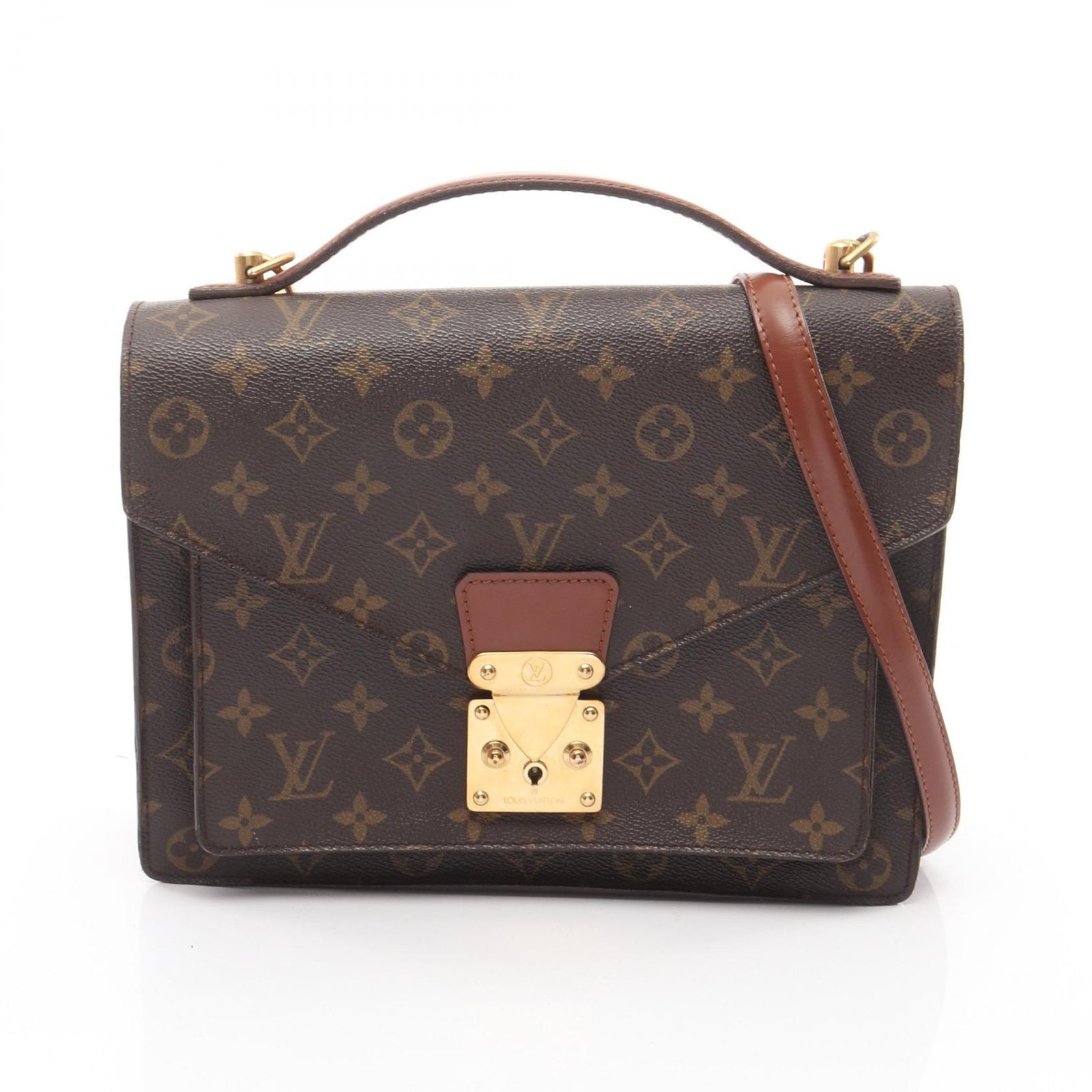 ルイ・ヴィトン LOUIS VUITTON ハンドバッグ モンソー M51185 PVC