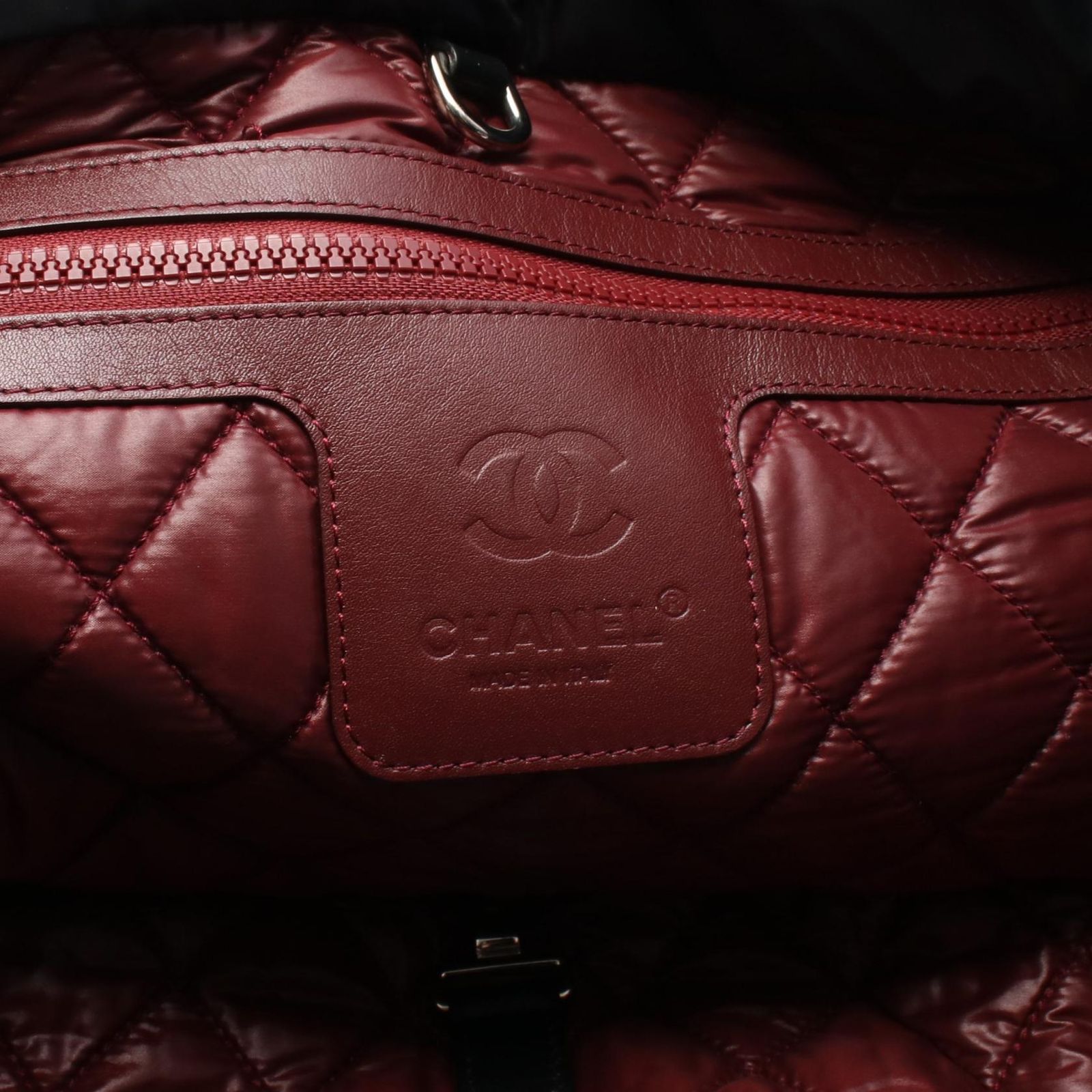 シャネル CHANEL トートバッグ コココクーン ブラック ナイロン レザー