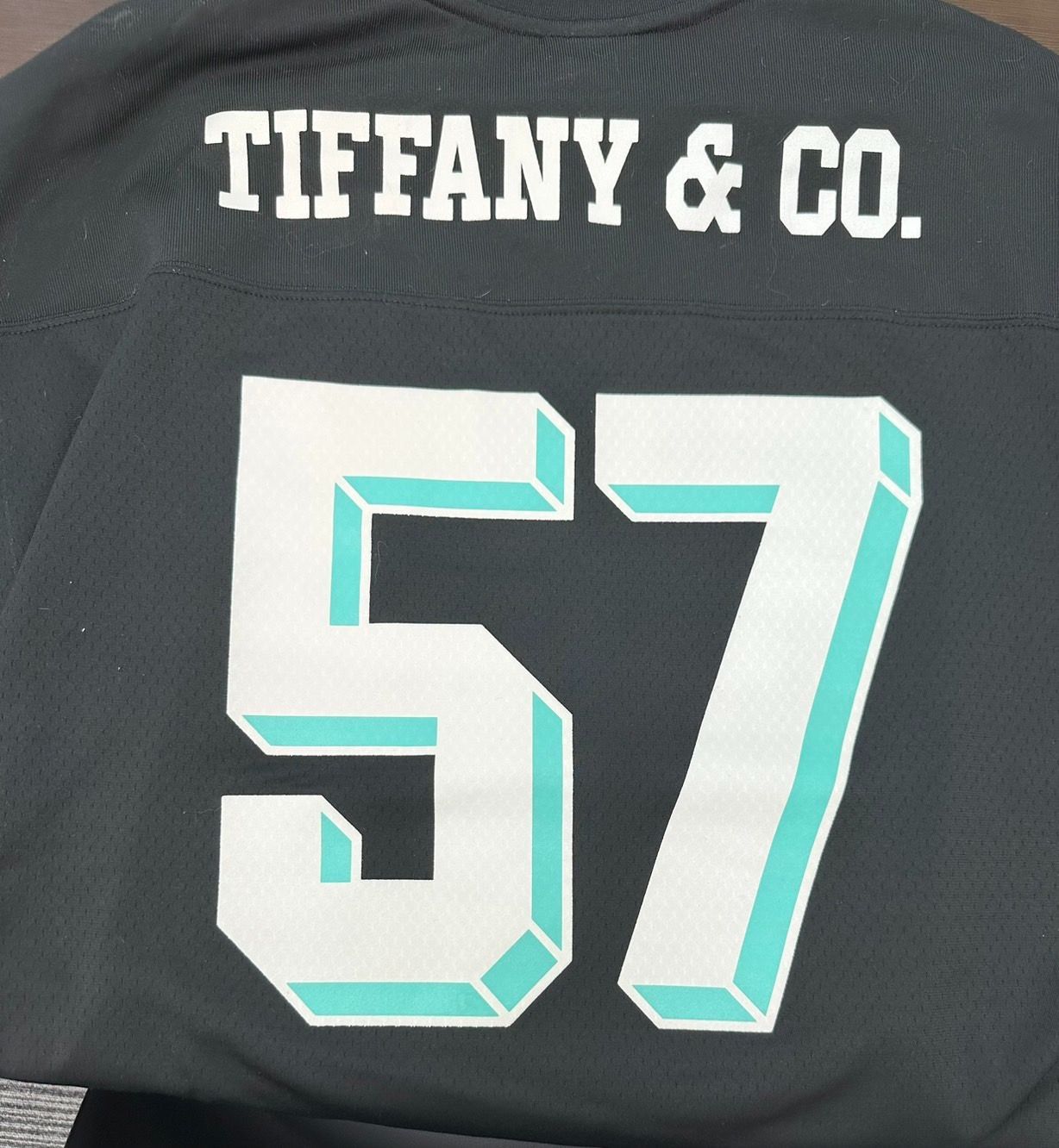 【未使用】Mitchell & Ness TIFFANY 57 Tiffany & Co. x NFL x Mitchell & Ness Football Jersey Black