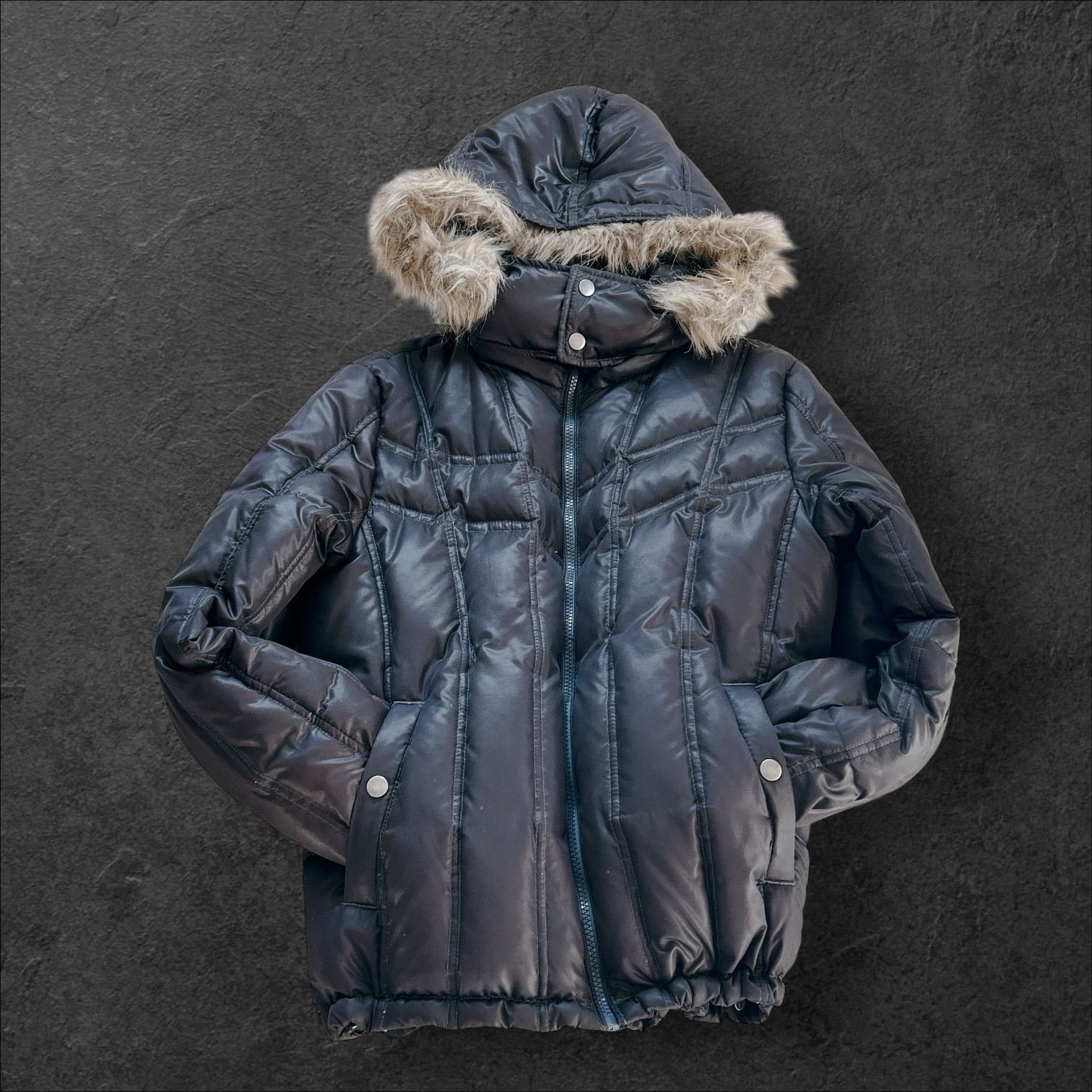 archive Y2K 00s ikka old ダウン ジャケット フェイク ファー