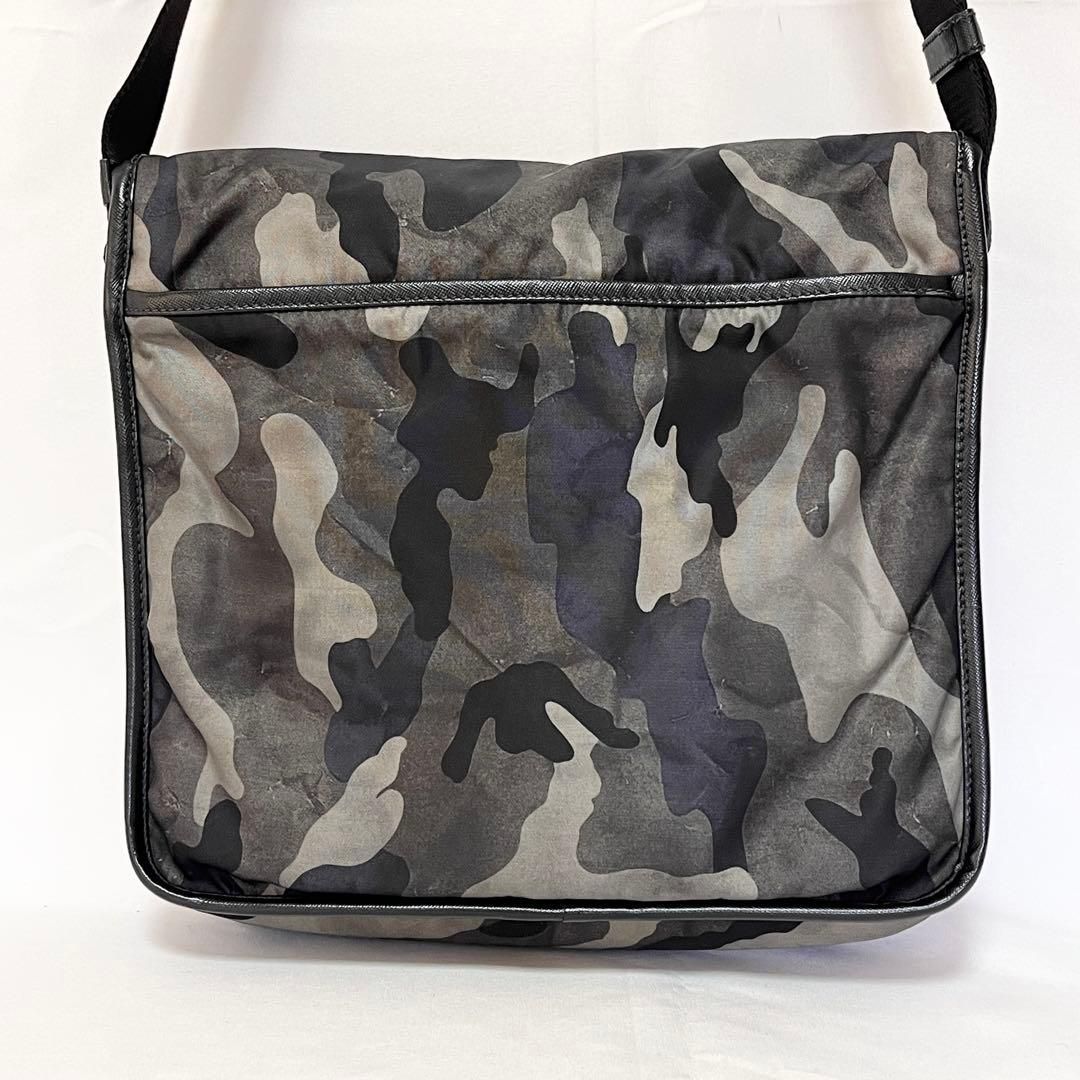 PRADA プラダ ショルダーバッグ カモフラ 迷彩 ナイロン 三角ロゴ 良品