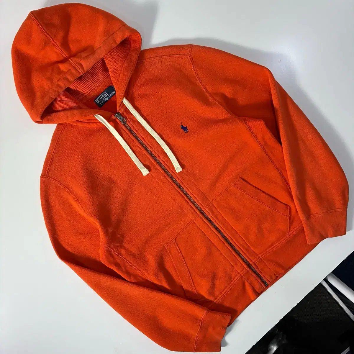 Polo ポロ ラルフローレン 刺繍 オレンジ フードT - メルカリ