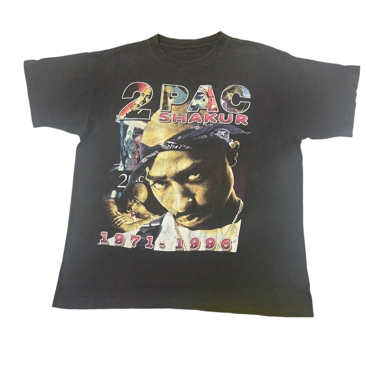 2PAC 2パック 90s Only God Can Judge Me ラップT ブラック 