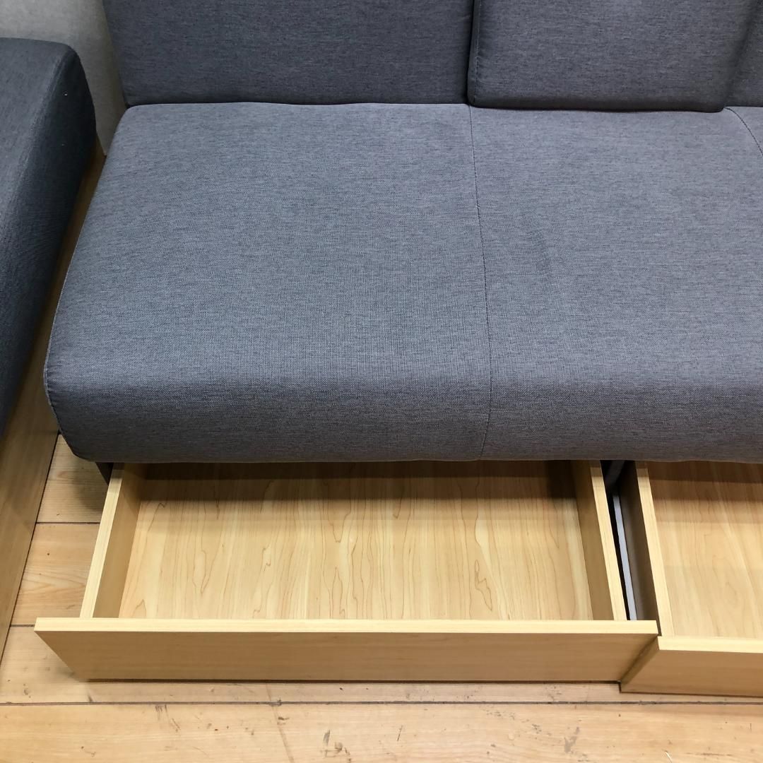 アイリスオーヤマ STSB-2110 ソファベッド 引き出し収納付き スツール