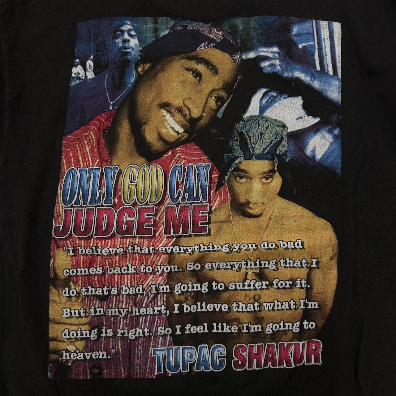 2PAC RAP DESIGN ONLY GOD CAN JUDGE ME FITS XL相当 - メルカリ