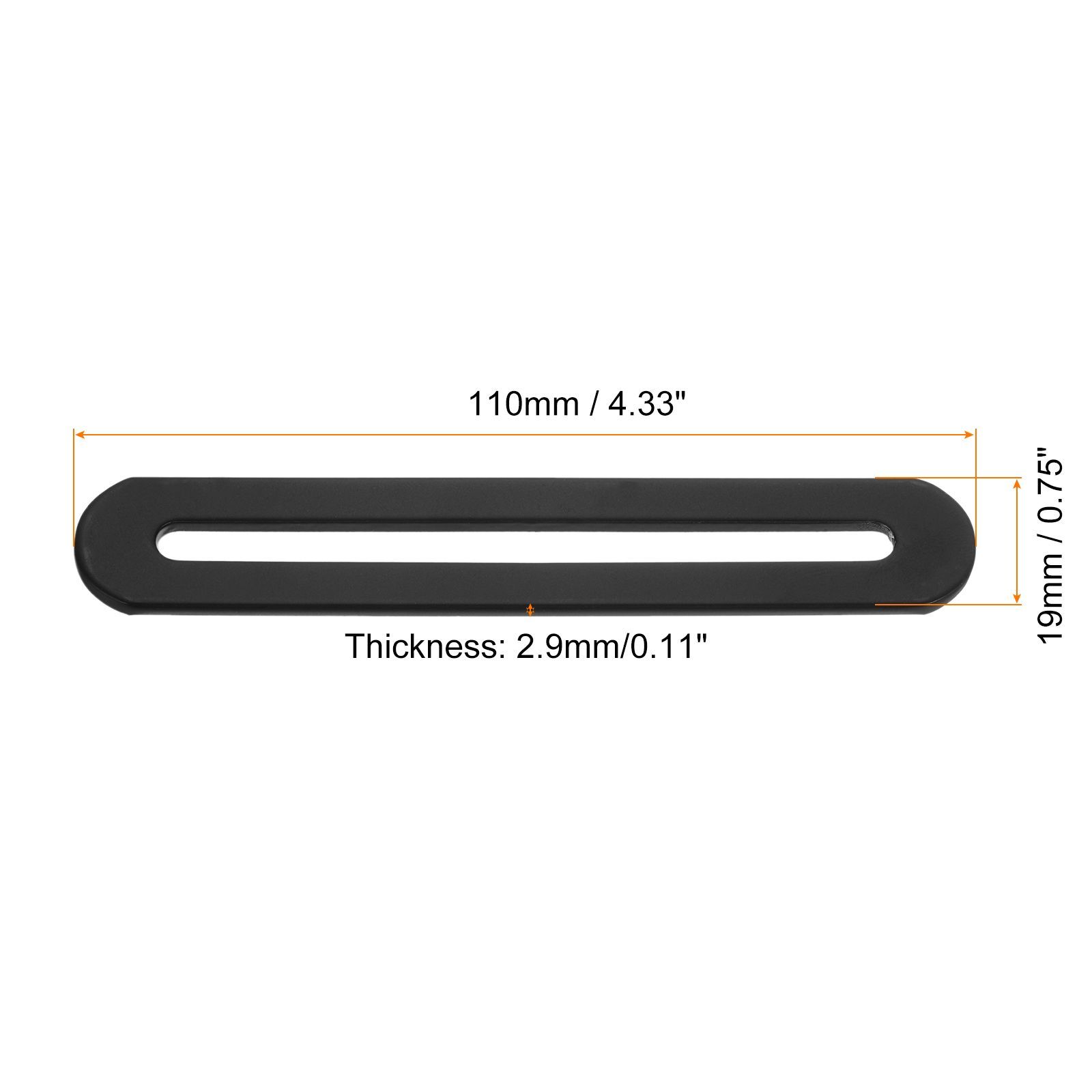 uxcell 6個 ブ ラケット 11cm I字型 スロット付き フラット 調節可 I字ラケット