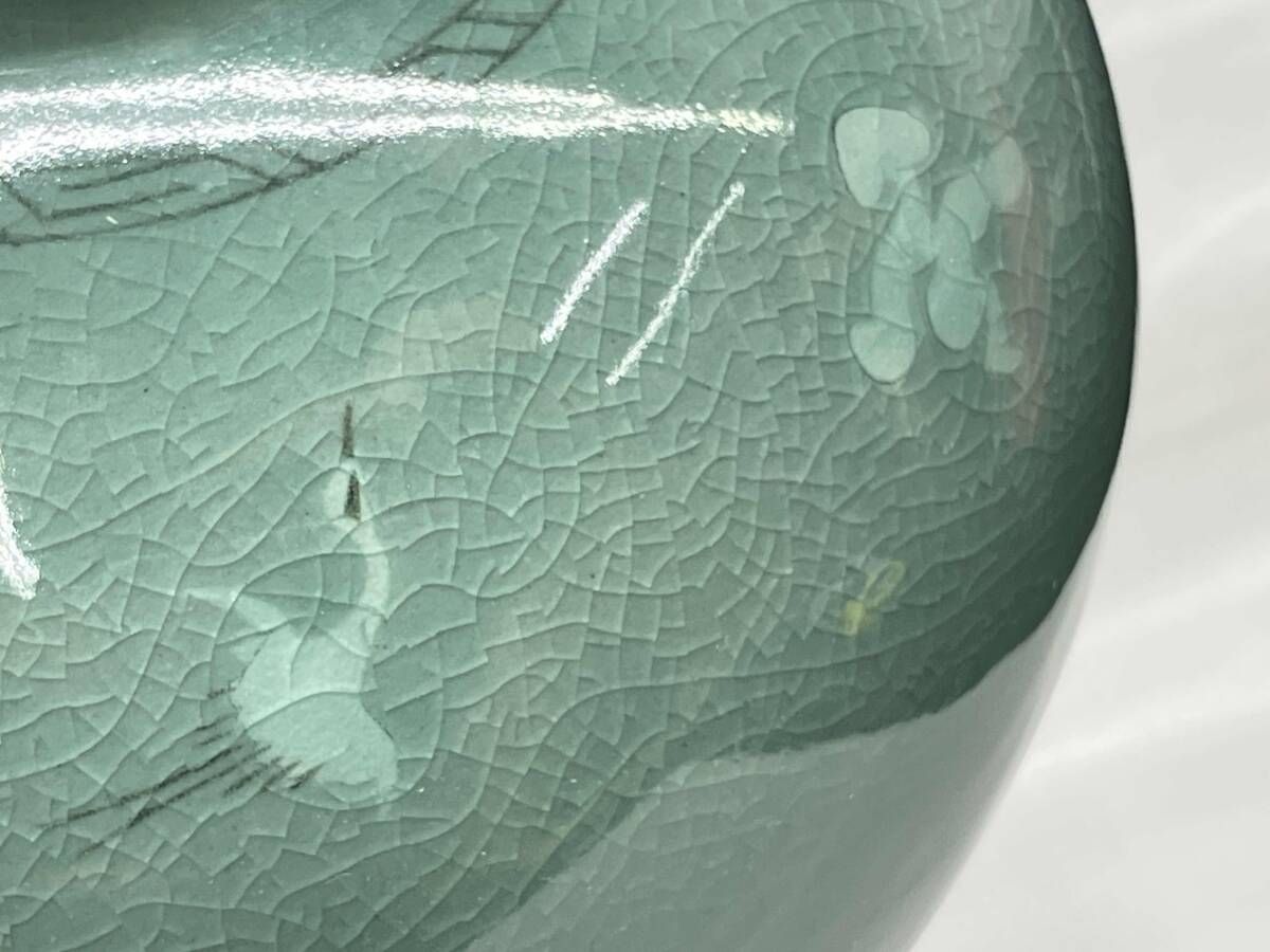 趙京青磁民俗陶芸 趙奉洙 青磁 花瓶 - メルカリ