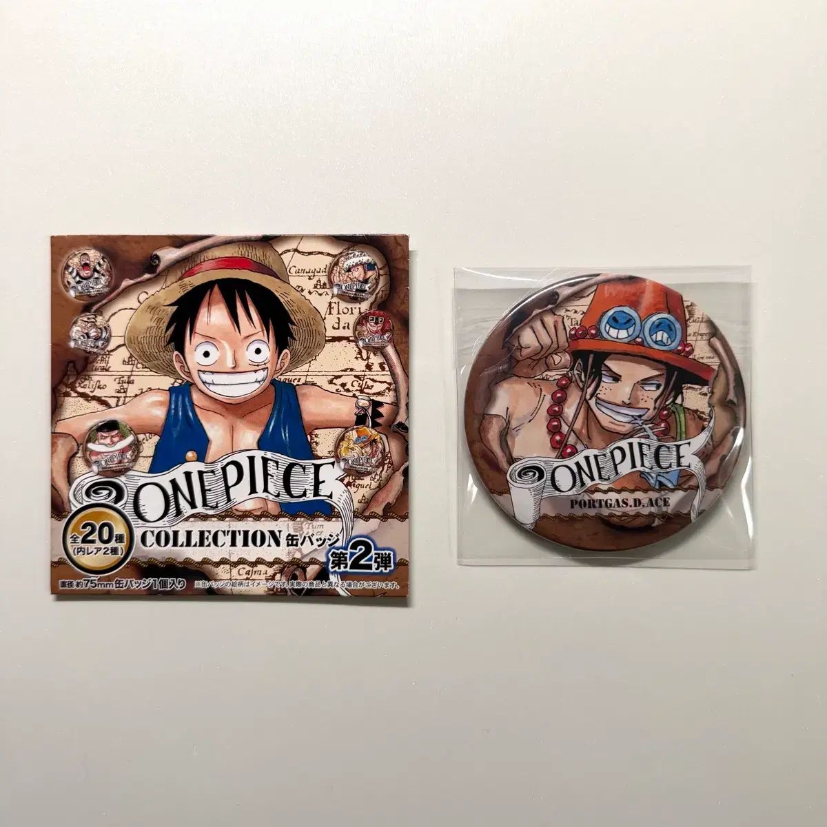 ONE PIECE 缶バッジ コレクション 2 탄 エース - メルカリ