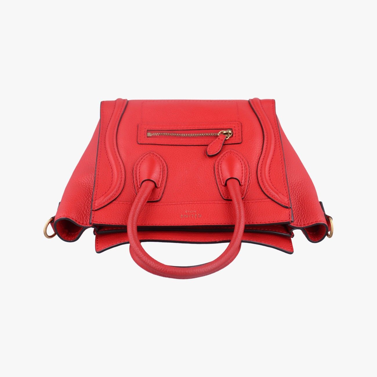 セリーヌCelineラゲージナノショッパー レッド レザー S-ZP-0132