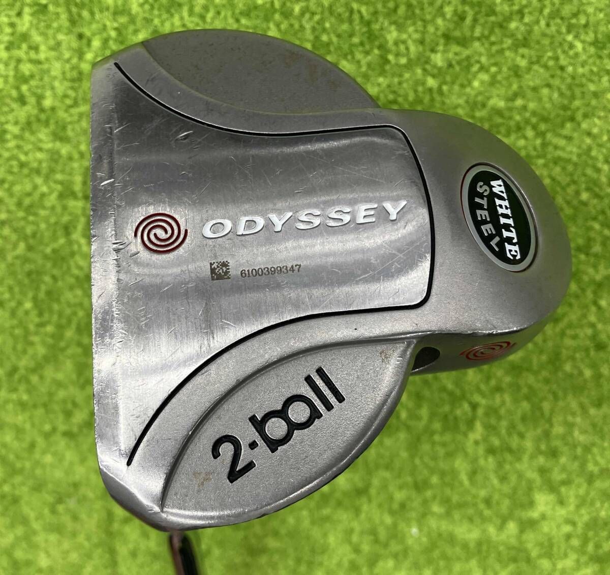 Odyssey/オデッセイ WHITE STEEL 2BALL MID パター レフティ 約34.25