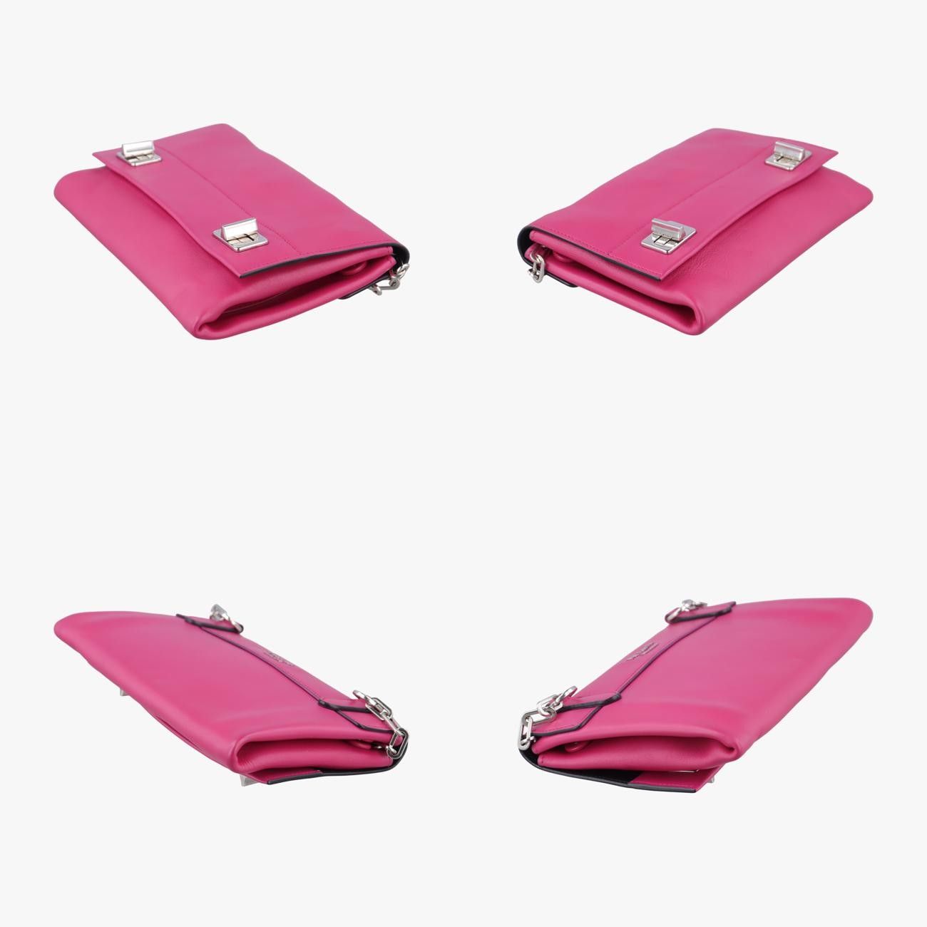 プラダPradaダブルターンロック ローズ レッド レザー BT955X 25