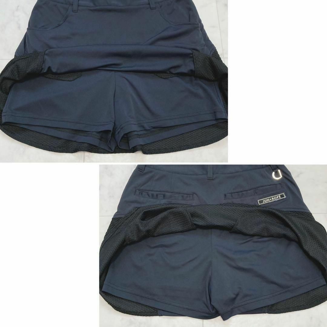 JUN&ROPE ゴルフウェア スカート インナーパンツ付き S ネイビー