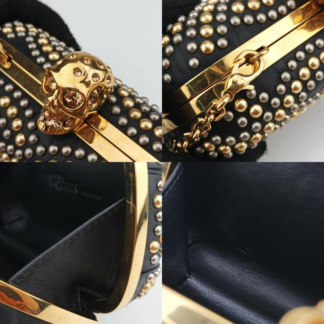 アレキサンダーマックイーンAlexander McQueenスタッズスカル ブラック