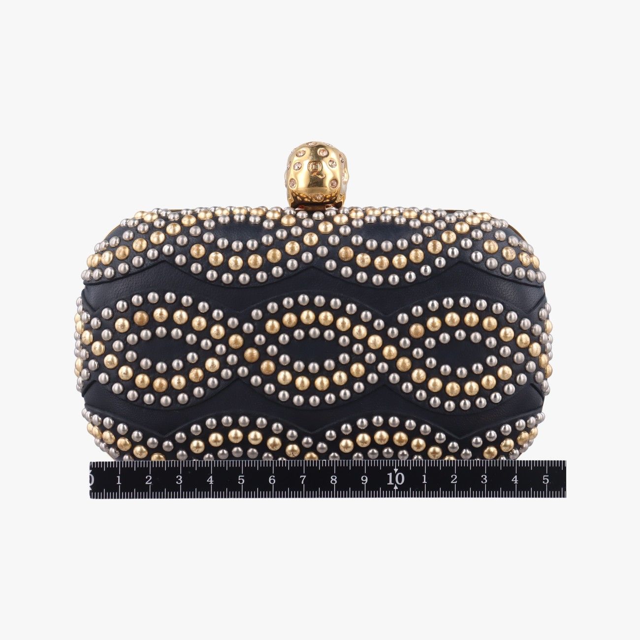 アレキサンダーマックイーンAlexander McQueenスタッズスカル ブラック