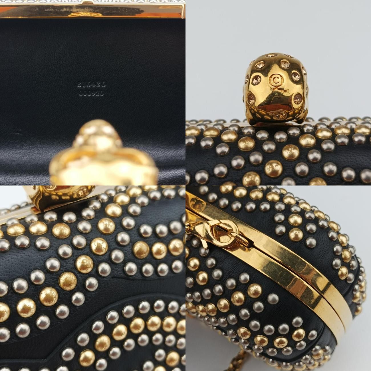 アレキサンダーマックイーンAlexander McQueenスタッズスカル ブラック