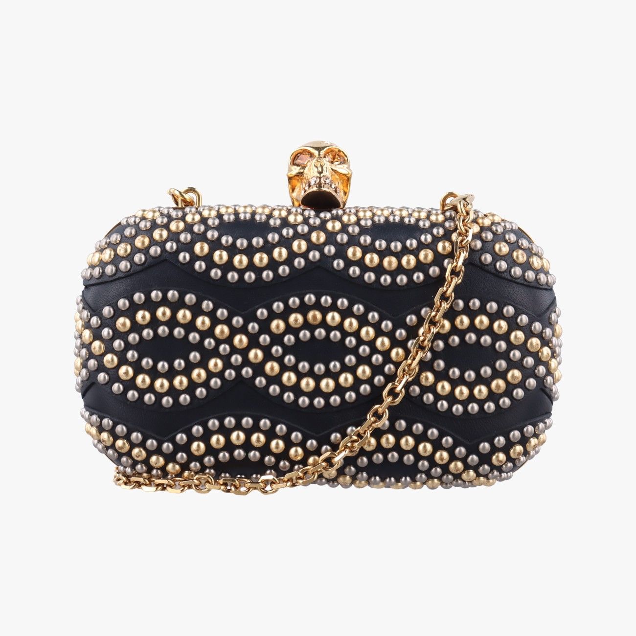 アレキサンダーマックイーンAlexander McQueenスタッズスカル ブラック