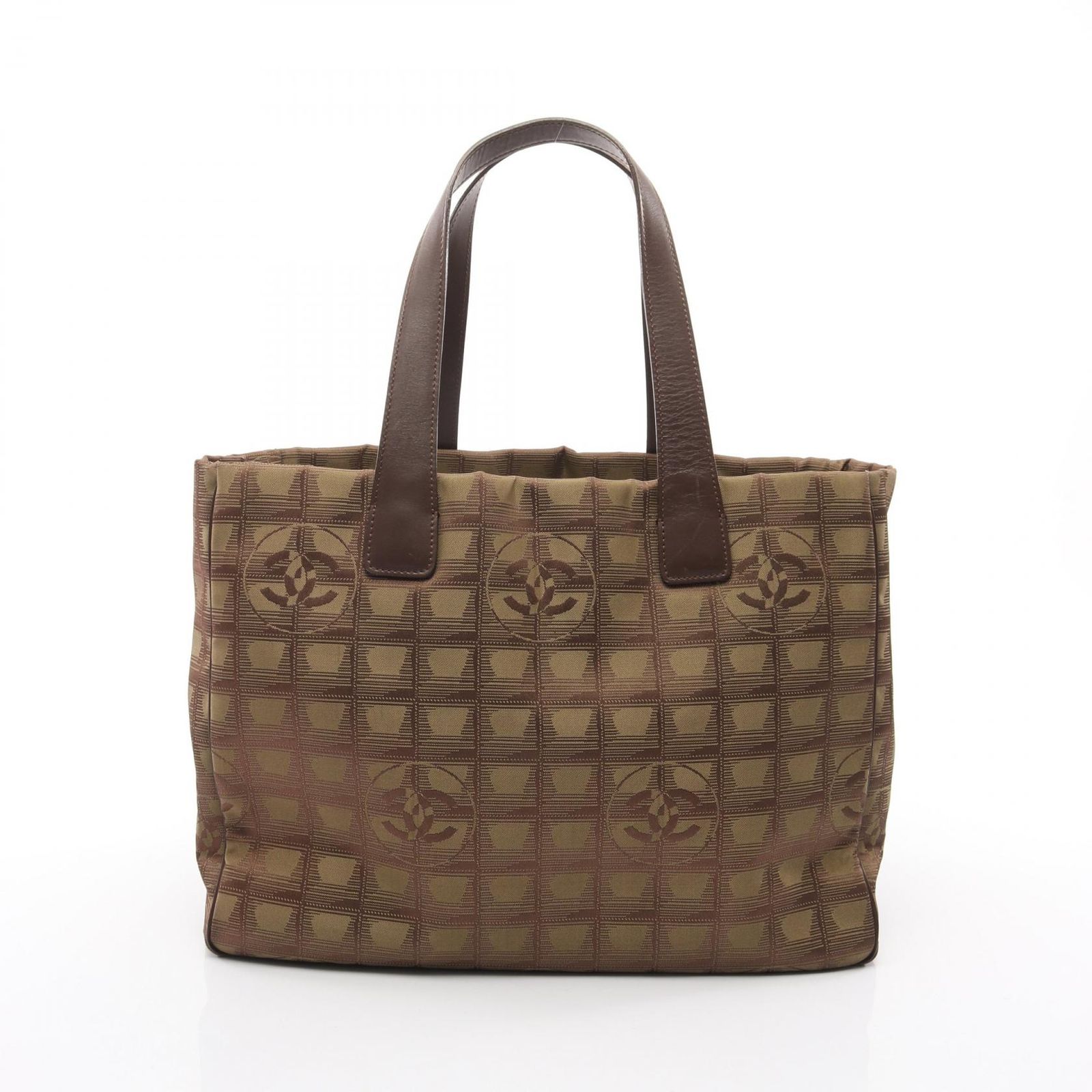 シャネル CHANEL トートバッグ ニュートラベルラインMM カーキ レザー 