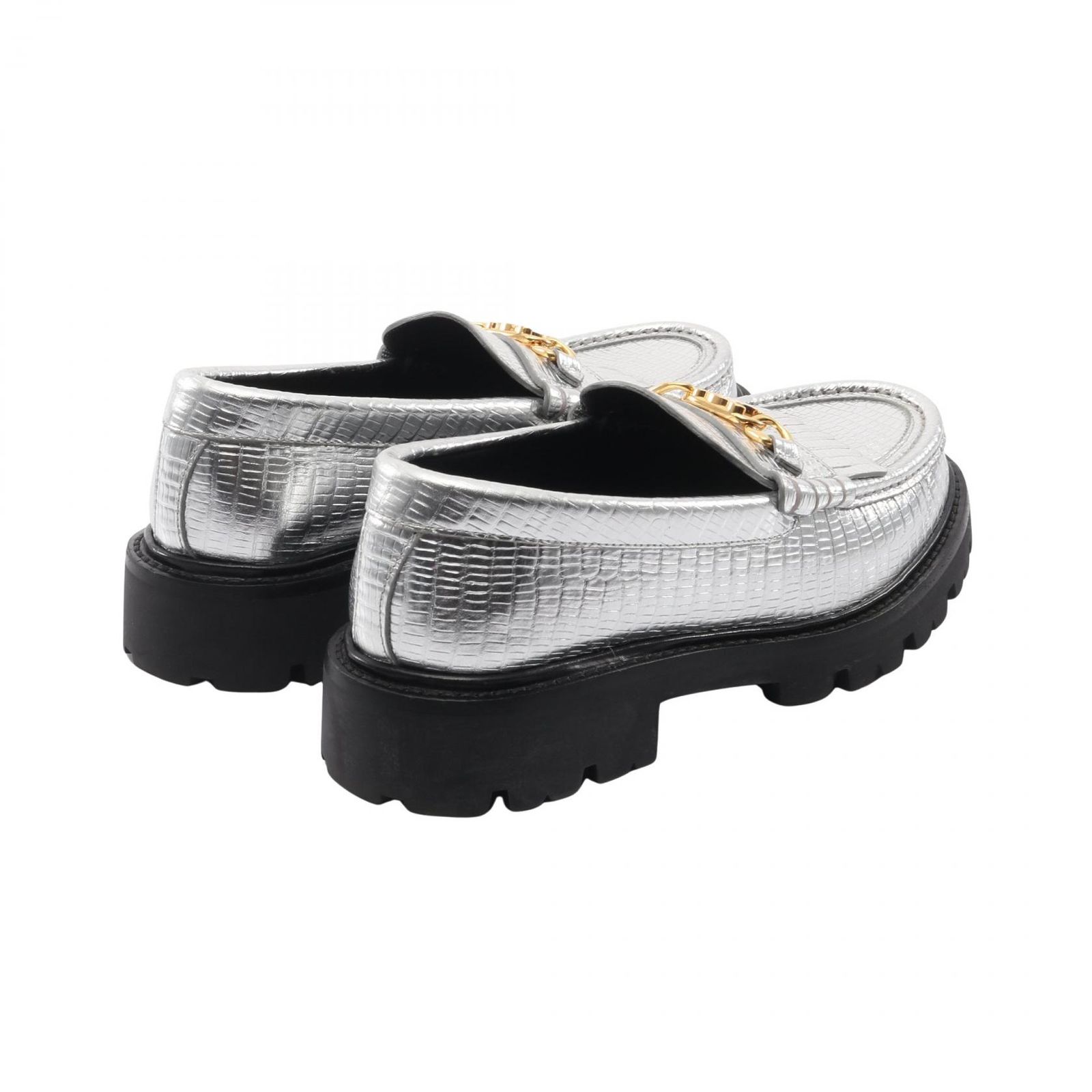 ⭐️未使用級⭐️　CELINE　トリオンフ　マーガレット　ローファー　ホワイト CELINE（セリーヌ） トリオンフチェーン付き マーガレット ローファー