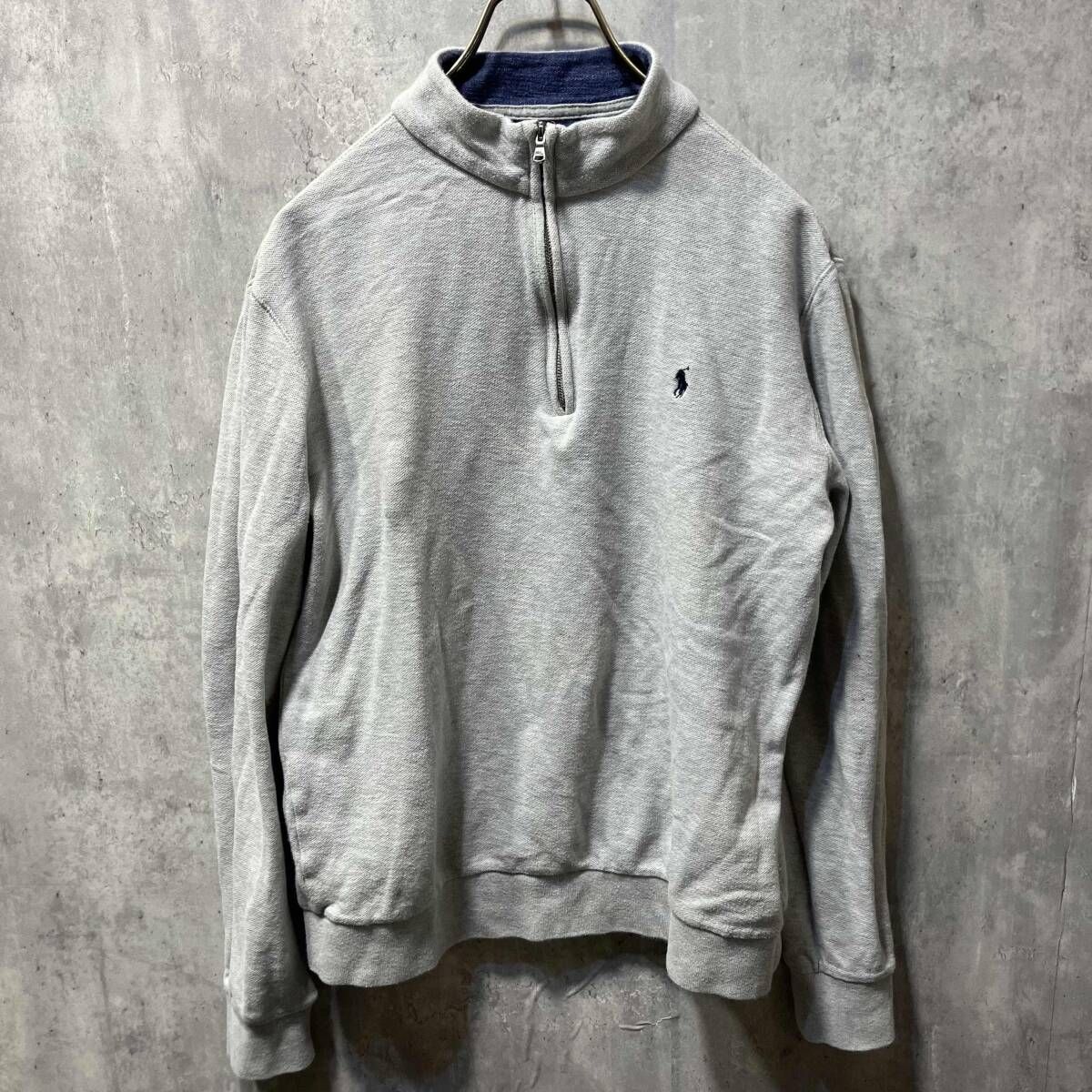 POLO RALPH LAUREN スウェット ハーフジップポニー刺繍スウェット XL