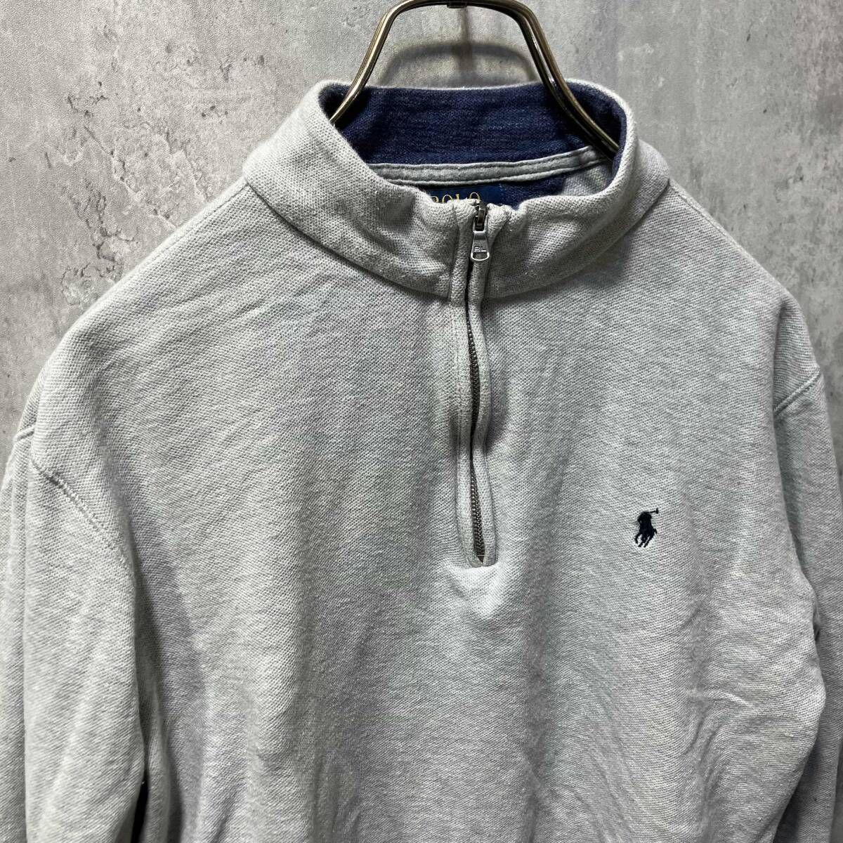 POLO RALPH LAUREN スウェット ハーフジップポニー刺繍スウェット XL