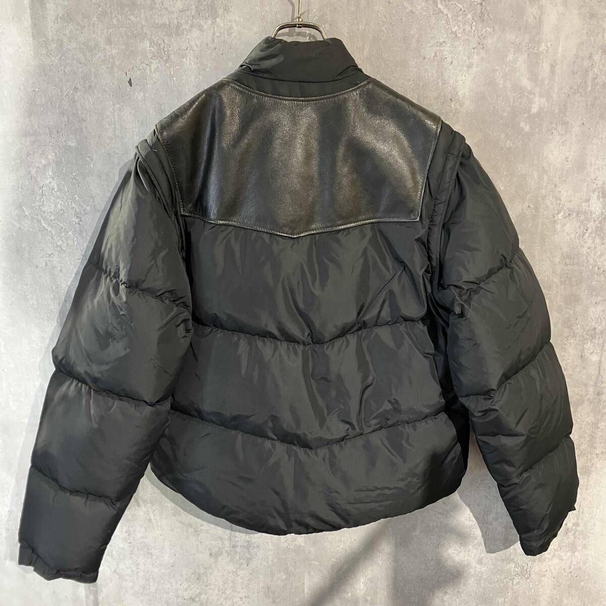 90s SCHOTT ダウンジャケット レザー切替2WAYダウンジャケット 44