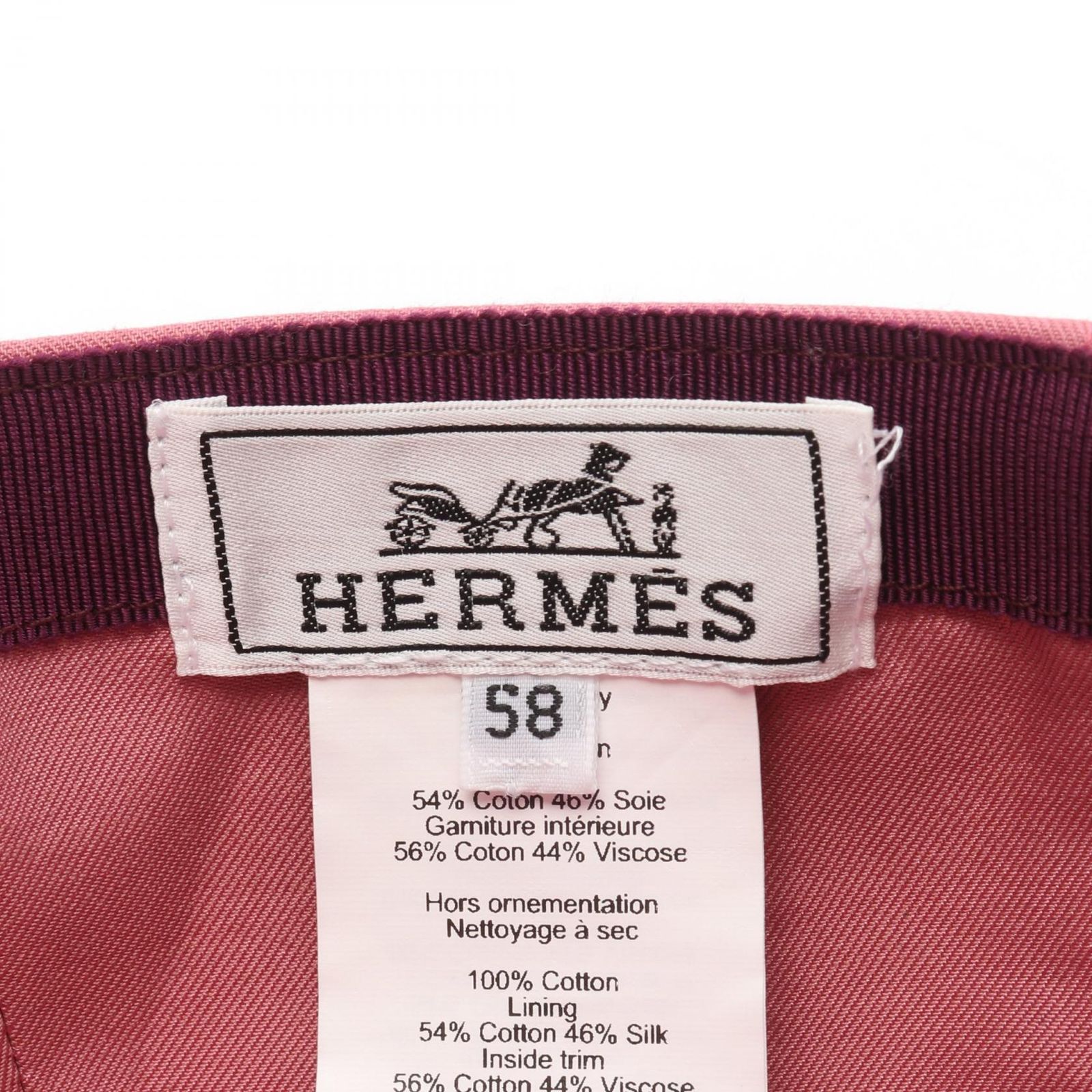 エルメス HERMES キャップ セレナ Hエレクトリック ローズソルベ