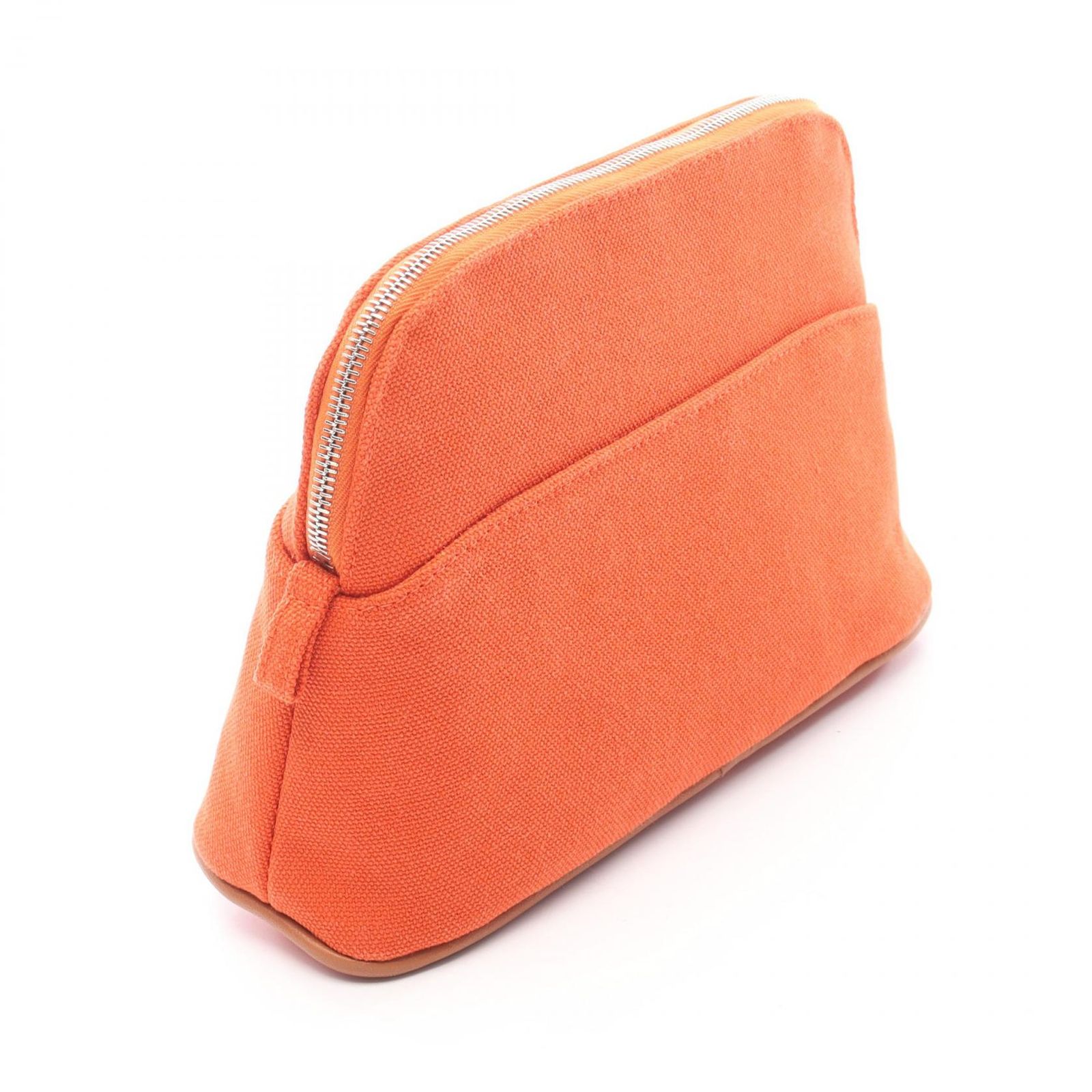 エルメス HERMES ポーチ ボリードポーチ20 オレンジ キャンバス レザー