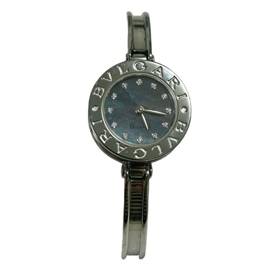 中古】BVLGARI ブルガリ B-zero1 12Pダイヤ BZ22S ブルーシェル文字盤