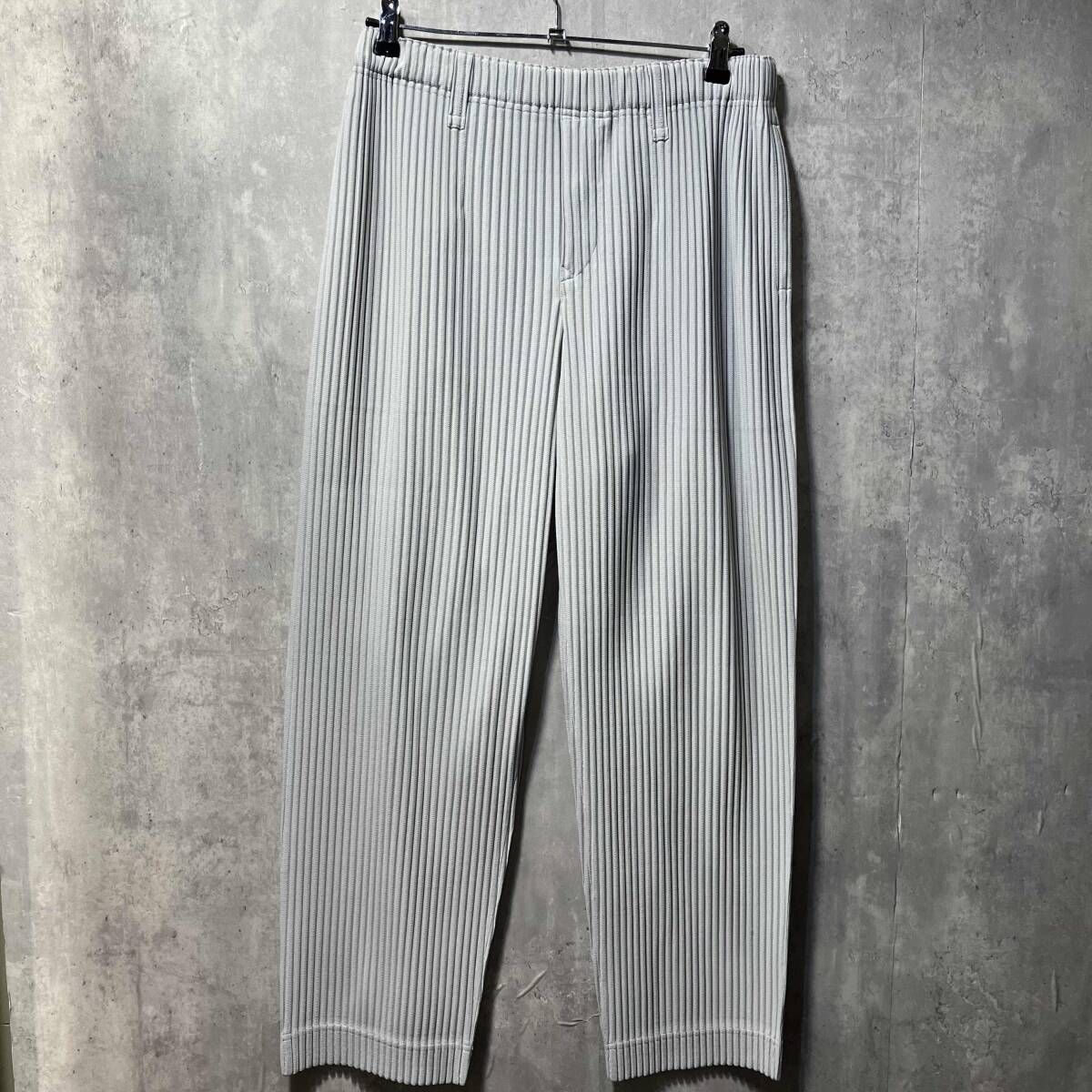 HOMME PLISSÉ オムプリッセ 総柄プリーツパンツ サイズ3 HOMME PLISSE プリーツパンツ サイズ3 オムプリッセイッセイミヤケ