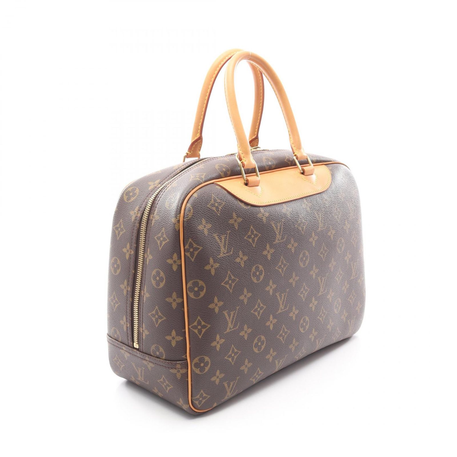 ルイ・ヴィトン LOUIS VUITTON ドーヴィル ボーリングヴァニティ ハンドバッグ バッグ PVCコーティングキャンバス レザー モノグラム レディース ブラウン系 M47270 【中古】 ルイ・ヴィトン LOUIS VUITTON ハンドバッグ ドーヴィル ボーリング