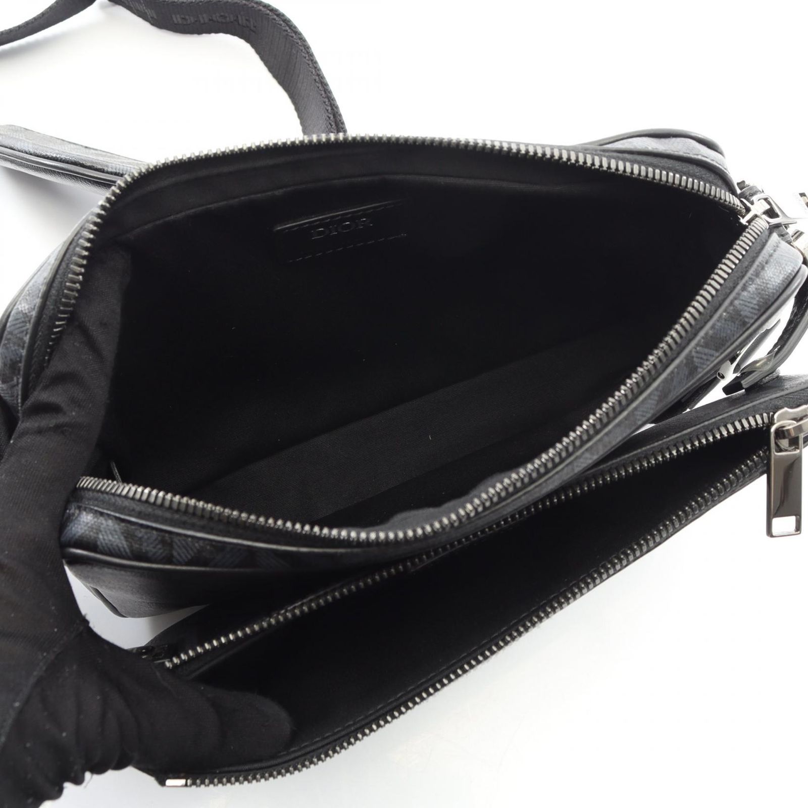 ディオール Dior ショルダーバッグ CDダイヤモンド ブラック PVC