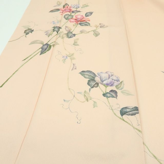 百華❀Y4306◇正絹 手縫い仕立て 付下げ 着物 単品 - メルカリ