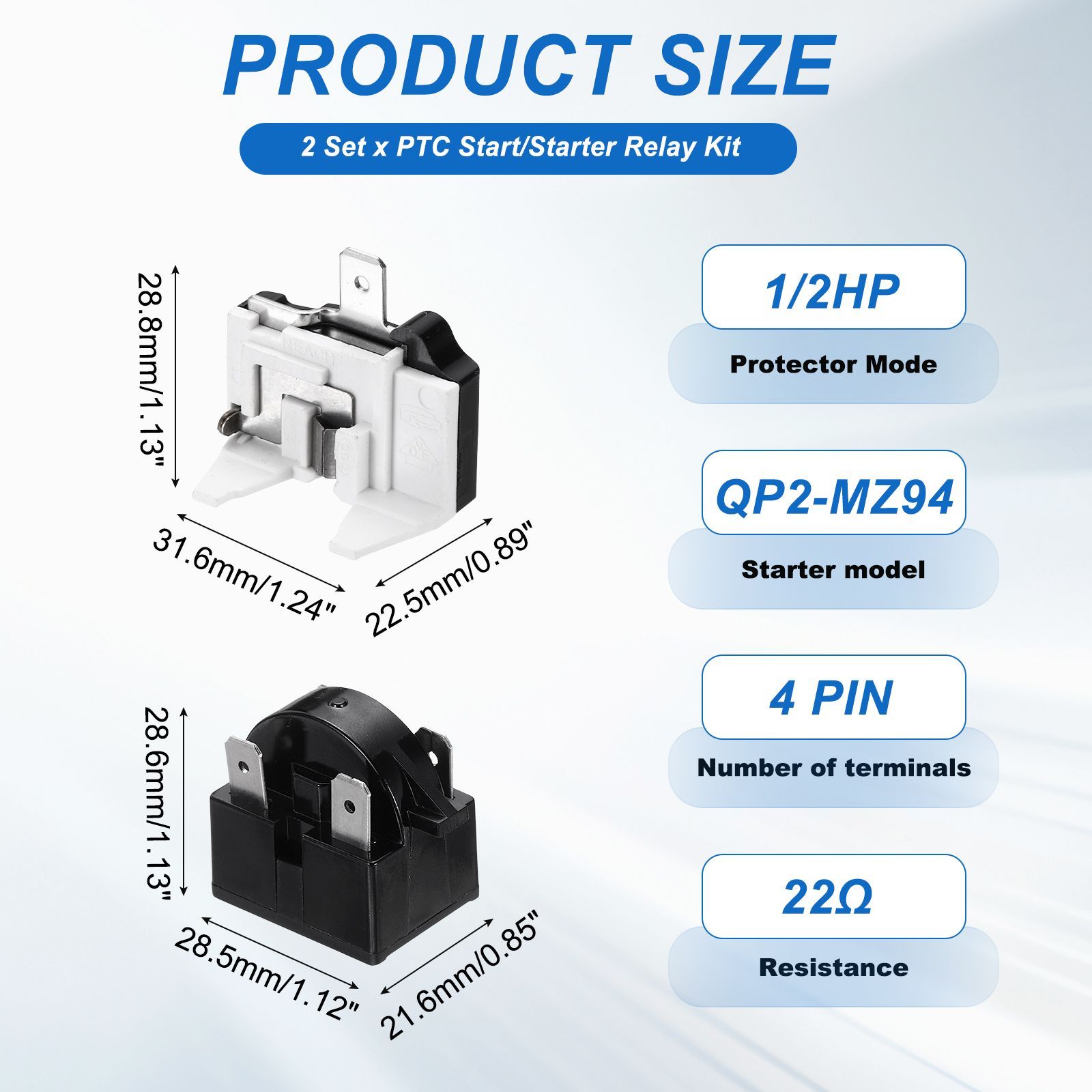 Amazon.co.jp: QP-02-4.7 3ピン 4.7オーム 冷蔵庫スタートリレークーラー コンプレッサースターター 1/2HP 冷蔵庫過負荷プロテクター1個付き 1個 : 大型家電 冷蔵庫ヘビーハンマースターター電流スタートリレー冷凍庫冷凍庫ヘビーハンマーコンプレッサースターターQL2-5.05  B3 スターターリレー 冷蔵庫 冷凍庫 コンプレッサー 過負荷プロテクター 1/3/4ピン ミニ冷蔵庫クーラー用 1個(4ピン 15オーム