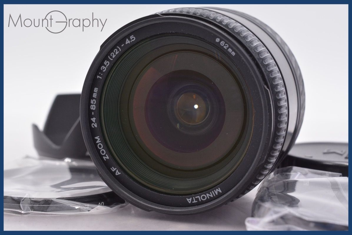 上 ミノルタ MINOLTA AF ZOOM 24 85 mm F 3 5 4 前後キャップ レンズフィルター レンズフード付 同梱無料 am 2608