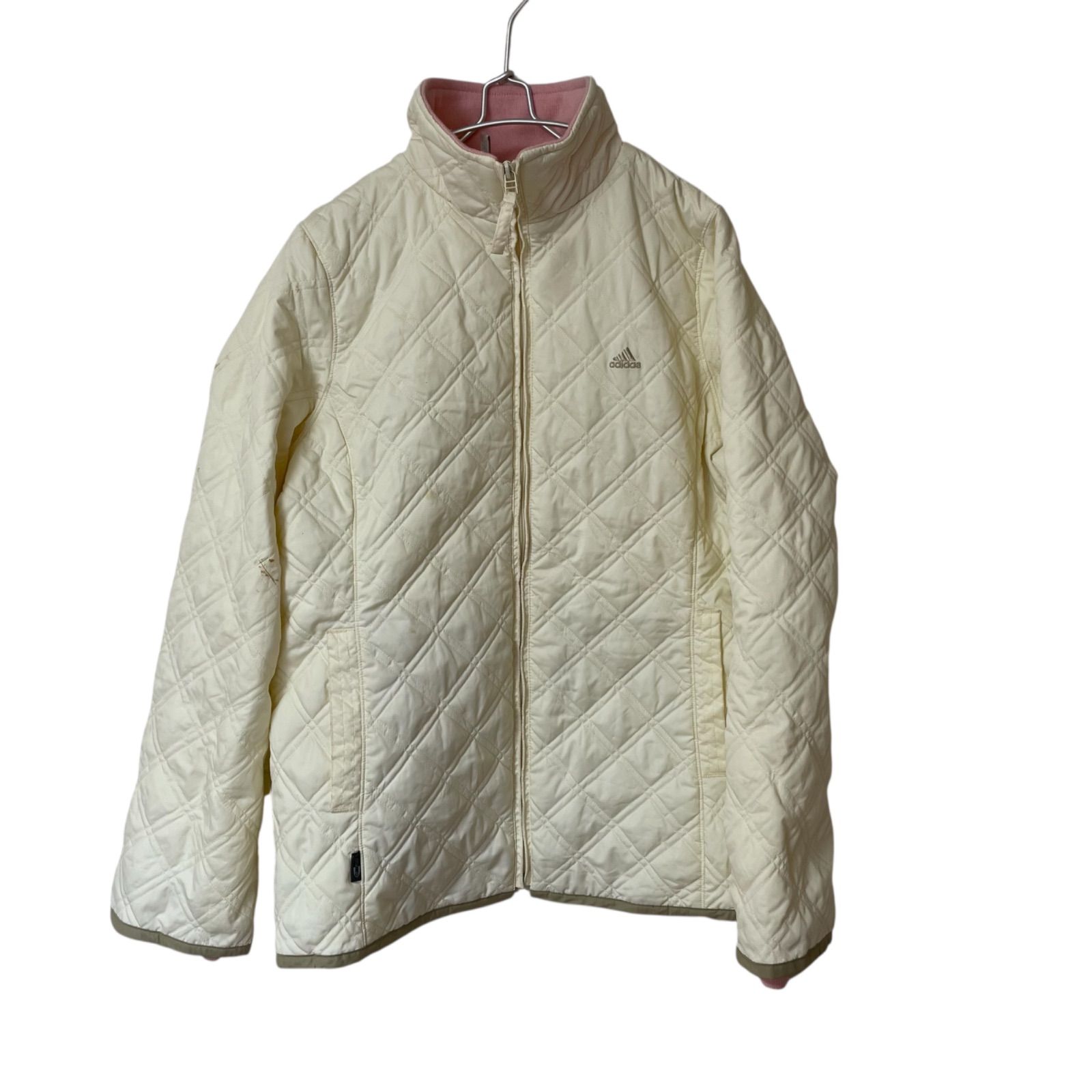 ZK15 adidas アディダス キルティングジャケット アウター アイボリー