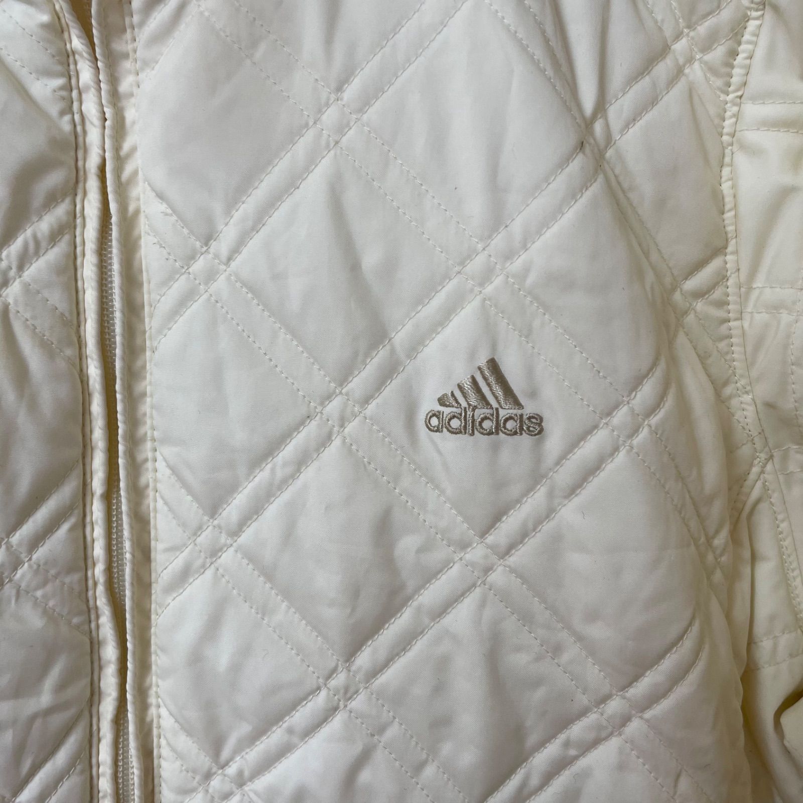 ZK15 adidas アディダス キルティングジャケット アウター アイボリー