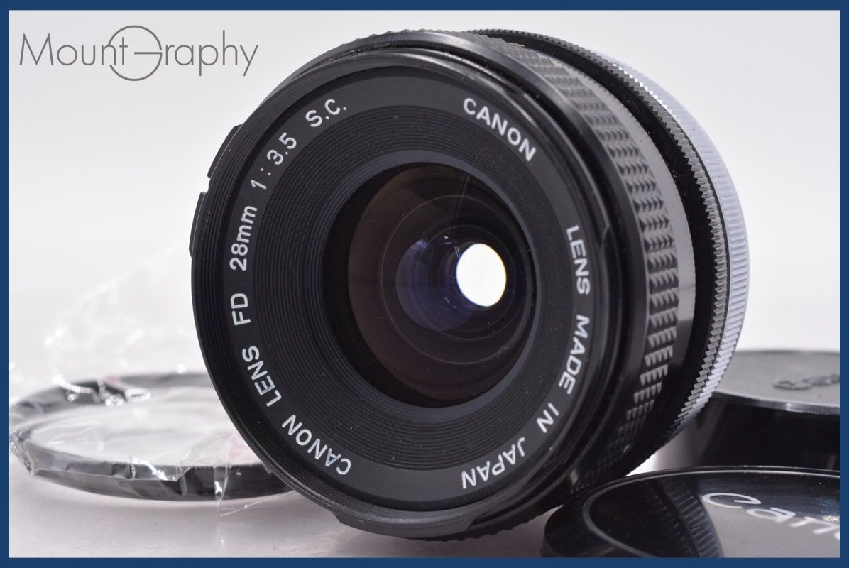 キヤノン Canon FD 28mm F3.5 S.C. 前後キャップ&レンズフィルター付 同梱無料 #am6537 キヤノン Canon FD 28mm F3.5 S.C. 前後キャップ&レンズフィルター付