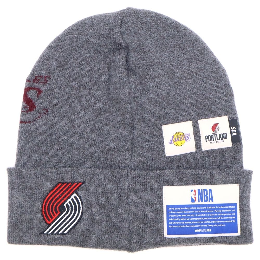 SALE！【新品・未使用】NBA × WIND AND SEA ビーニーニット帽 SEA LOGO LINE KNIT CAP（ニットキャップ/ビーニー）｜WIND AND SEA