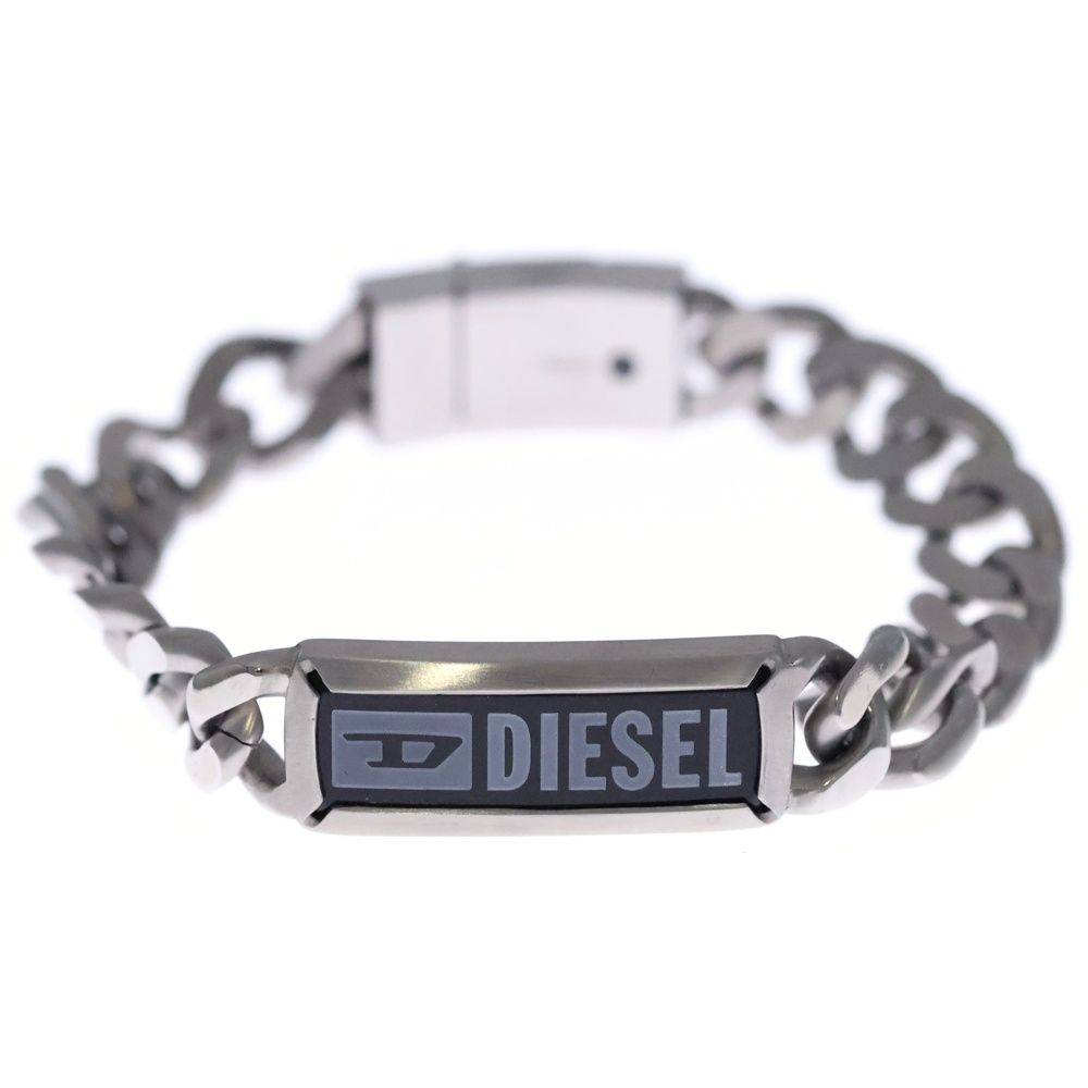 DIESEL (ディーゼル) ロゴ ID マグネット チェーンブレスレット