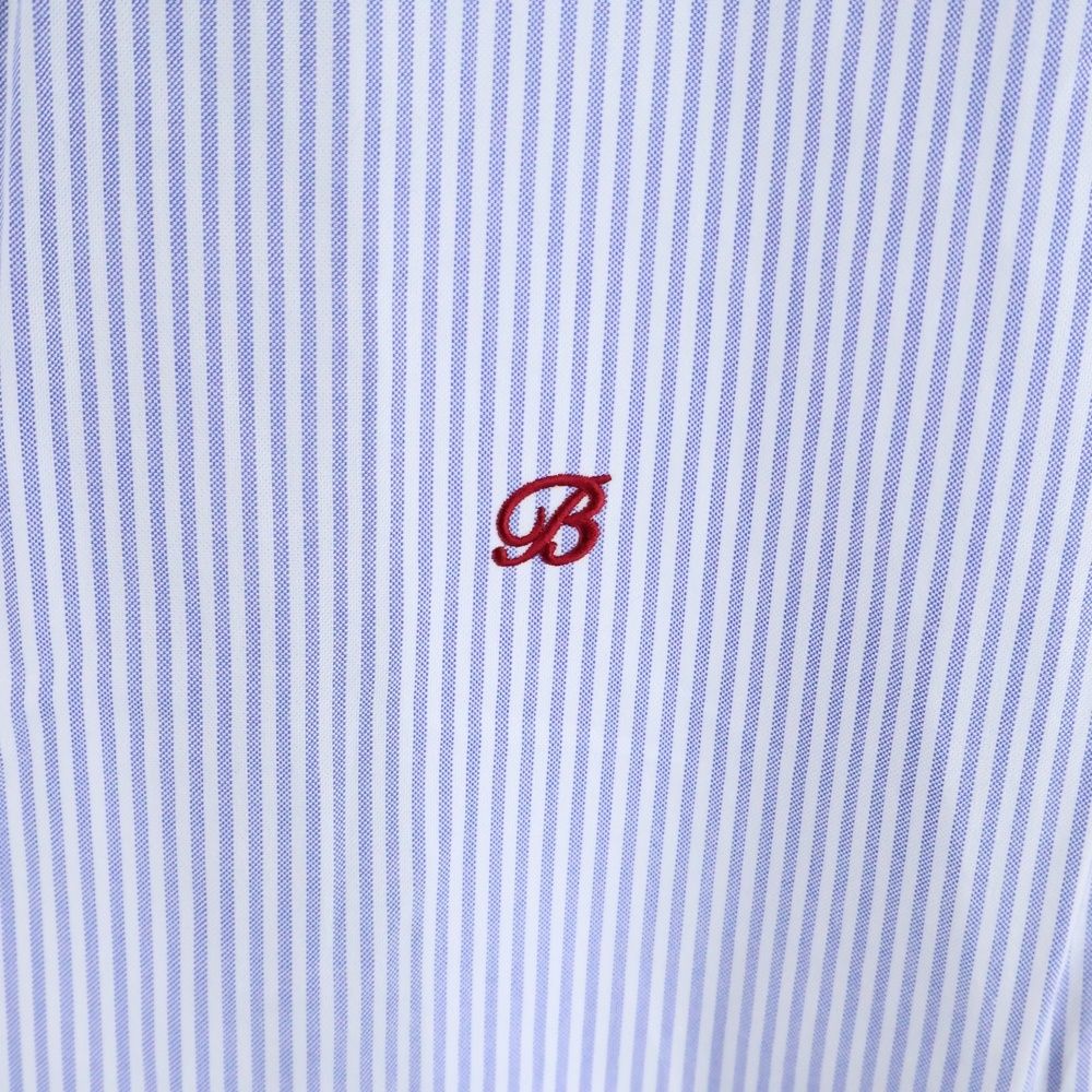 マディソンブルー 【M】コットンシャツ 日本製 B刺繍 マディソンブルー 【M】コットンシャツ 日本製 B刺繍 マディソンブルー