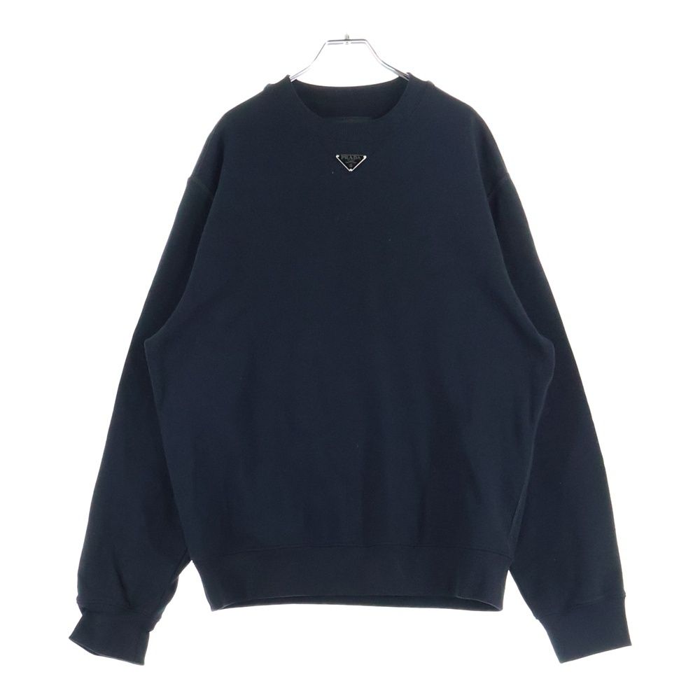 PRADA プラダ　トライアングルロゴ　スウェット　オーバーサイズ　UJL26A PRADA (プラダ) 23AW トライアングルロゴプレート クルーネック