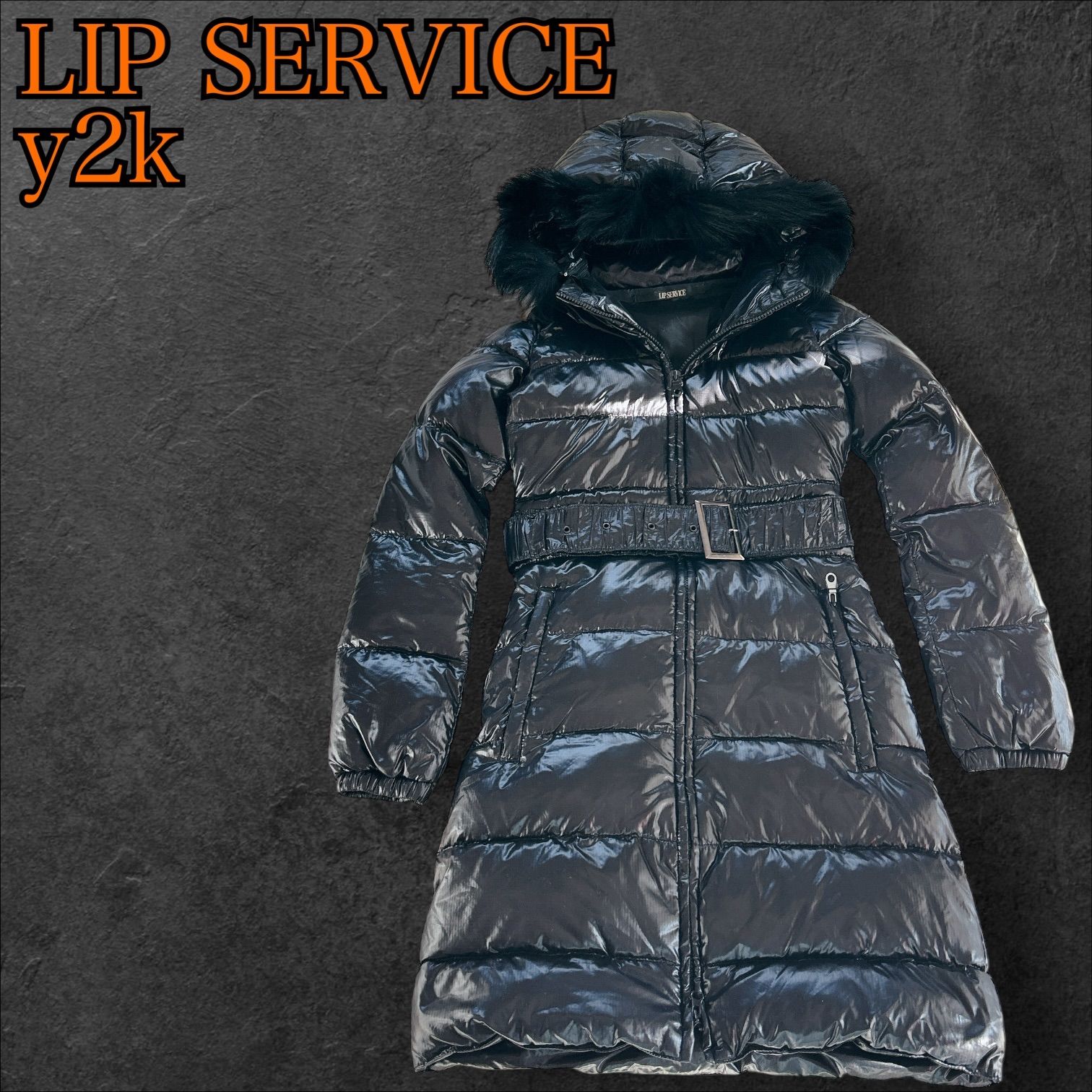 archive Y2K 00s old LIP SERVICE ダウン コート ジャケット ラクーン