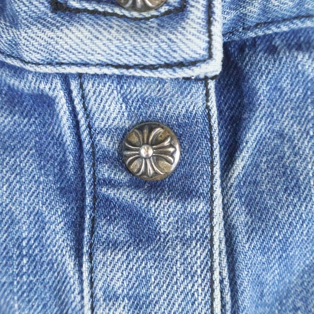 CHROME HEARTS (クロムハーツ) クロスボールボタン デニムミニスカート
