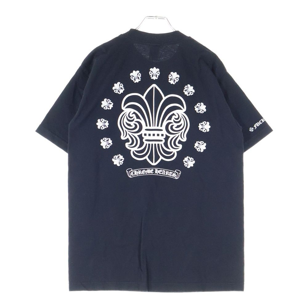 クロムハーツ　BSフレア Vネック 半袖Tシャツ カットソー ブラック　L CHROME HEARTS クロムハーツ BSフレア ロゴ Vネック Tシャツ 半袖