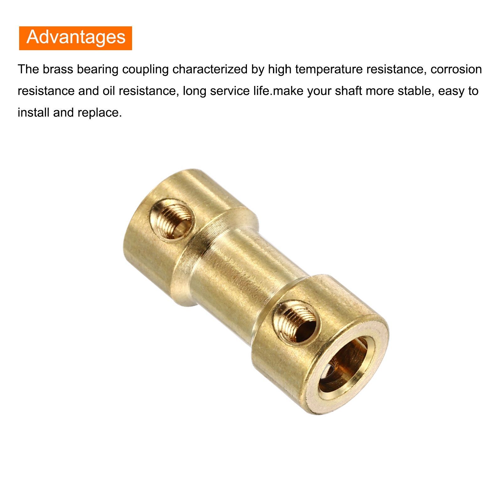 uxcell 10パック5毫米から6毫米の真鍮シャフトカップリングジョイント