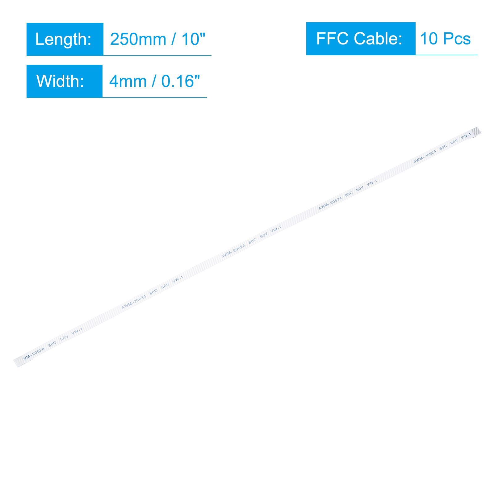 uxcell フラットケーブル 延長ワイヤー 柔軟 FFC FPCケーブル 8ピン