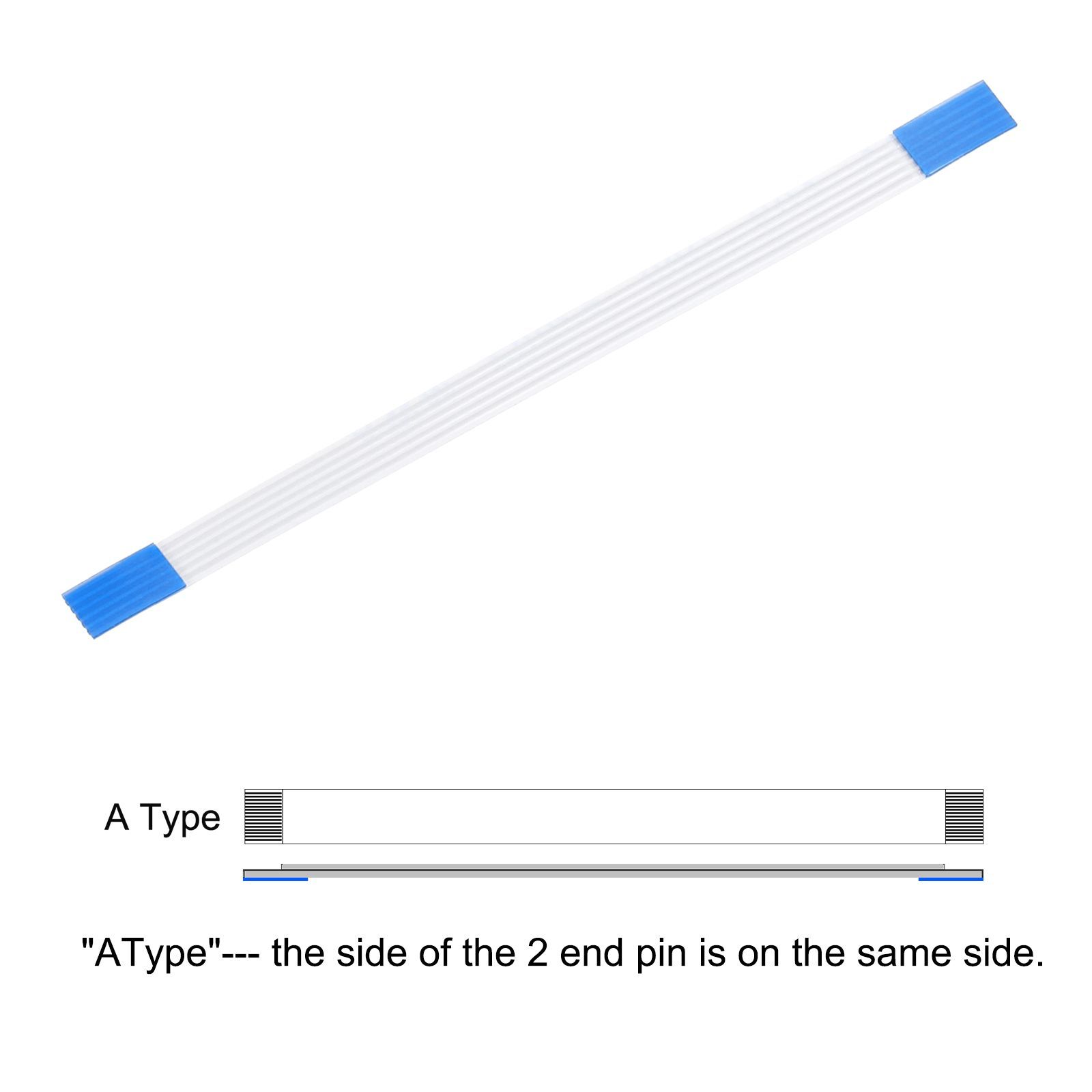 uxcell フラットケーブル 延長ワイヤー 柔軟 FFC FPCケーブル 5ピン