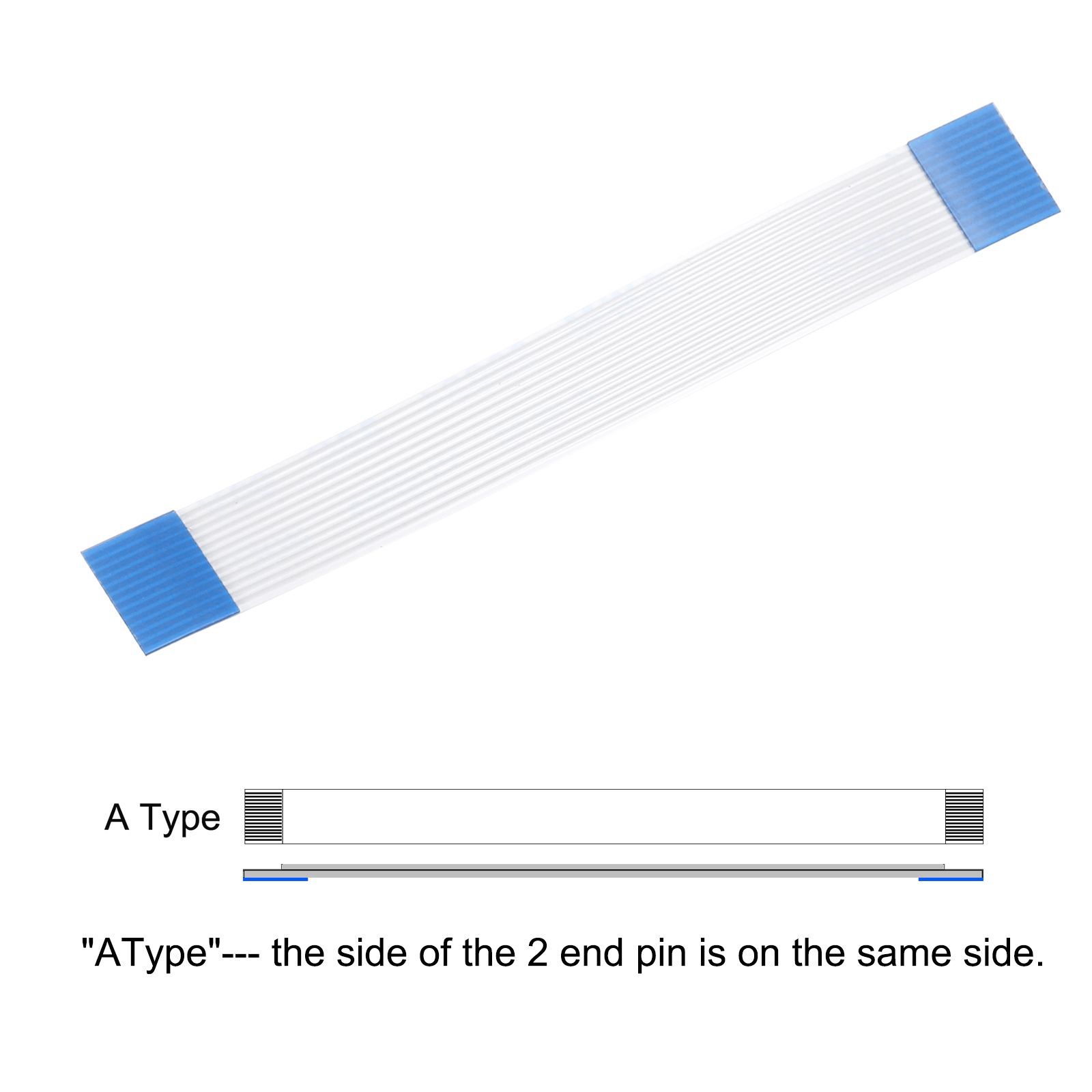 uxcell フラットケーブル 延長ワイヤー 柔軟 FFC FPCケーブル 12ピン