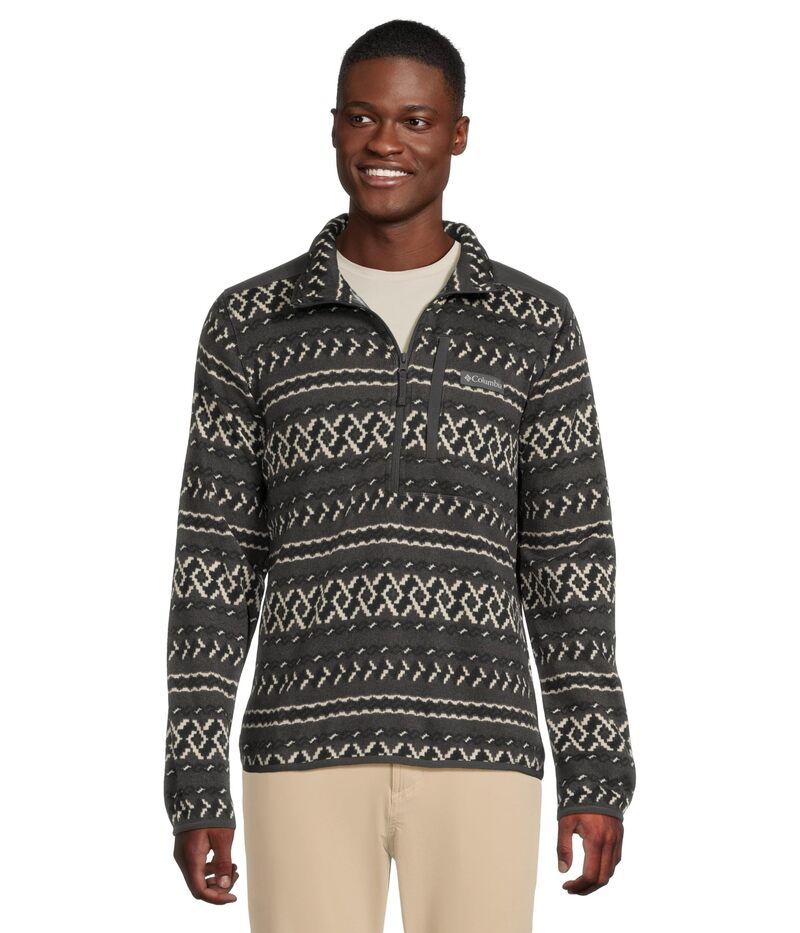 コロンビア メンズ アウター コート ハーフジップ プリント セーター
